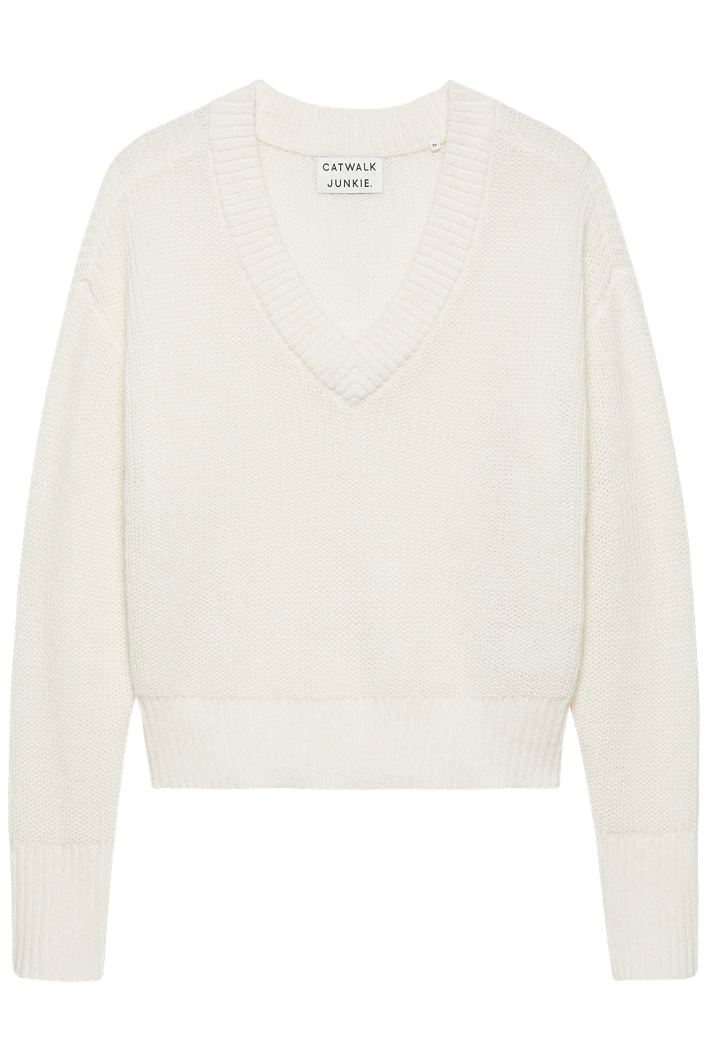 VNECK REGULAR FIT KNIT OFF WHITE 4