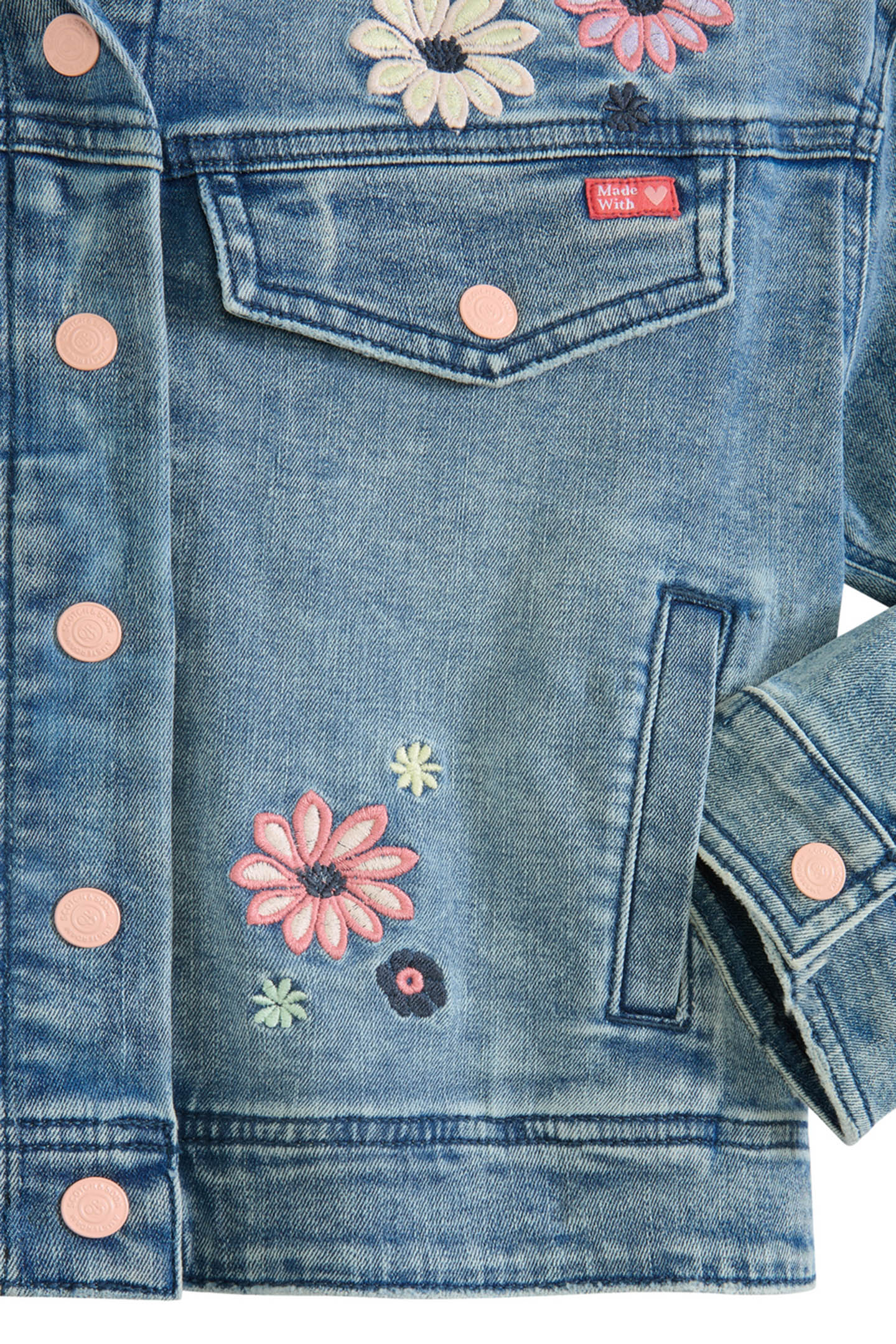 S&S GIRLS DENIM GROUP STRETCH DENIM FASHION JACKET COASTAL B 4