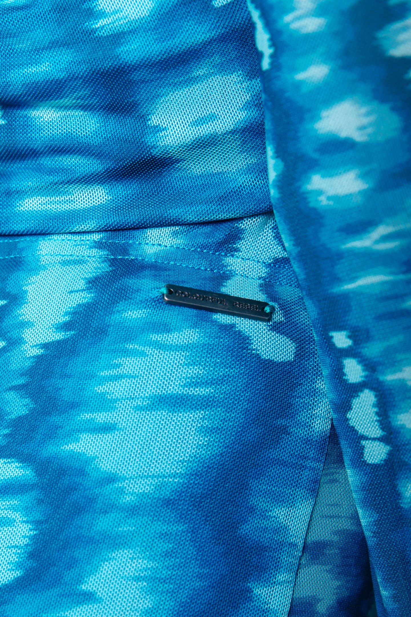 TIE DYE MESH EXTRA FLARE PANTS LIGHT TURQUOISE 4