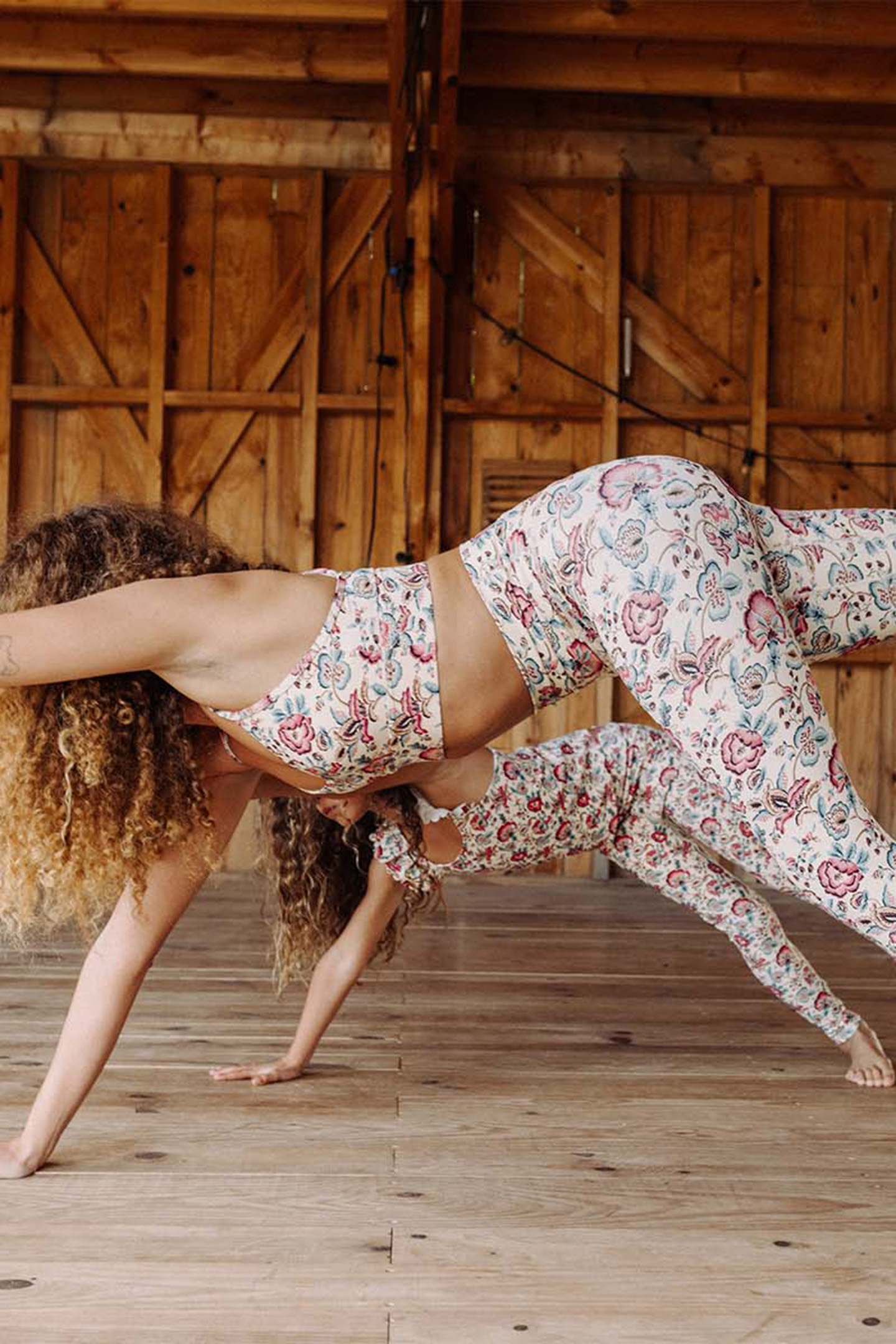 YOGA BRA SATNAM CREAM INDIAN FLOWERS 8