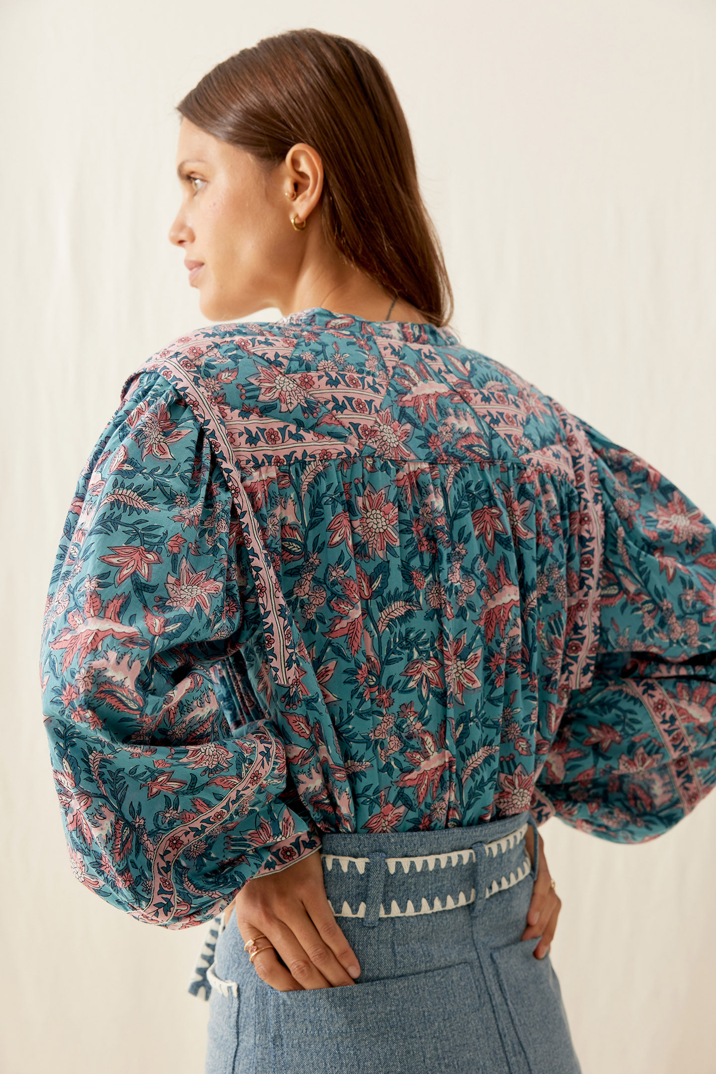 SHIRT JANE TEAL GARDEN OF EDEN 5