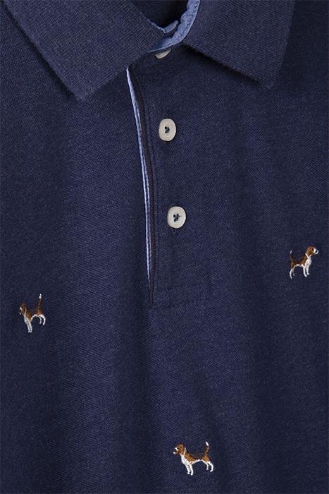 CUSTOM FIT COTTON POLO IN BLUE 3