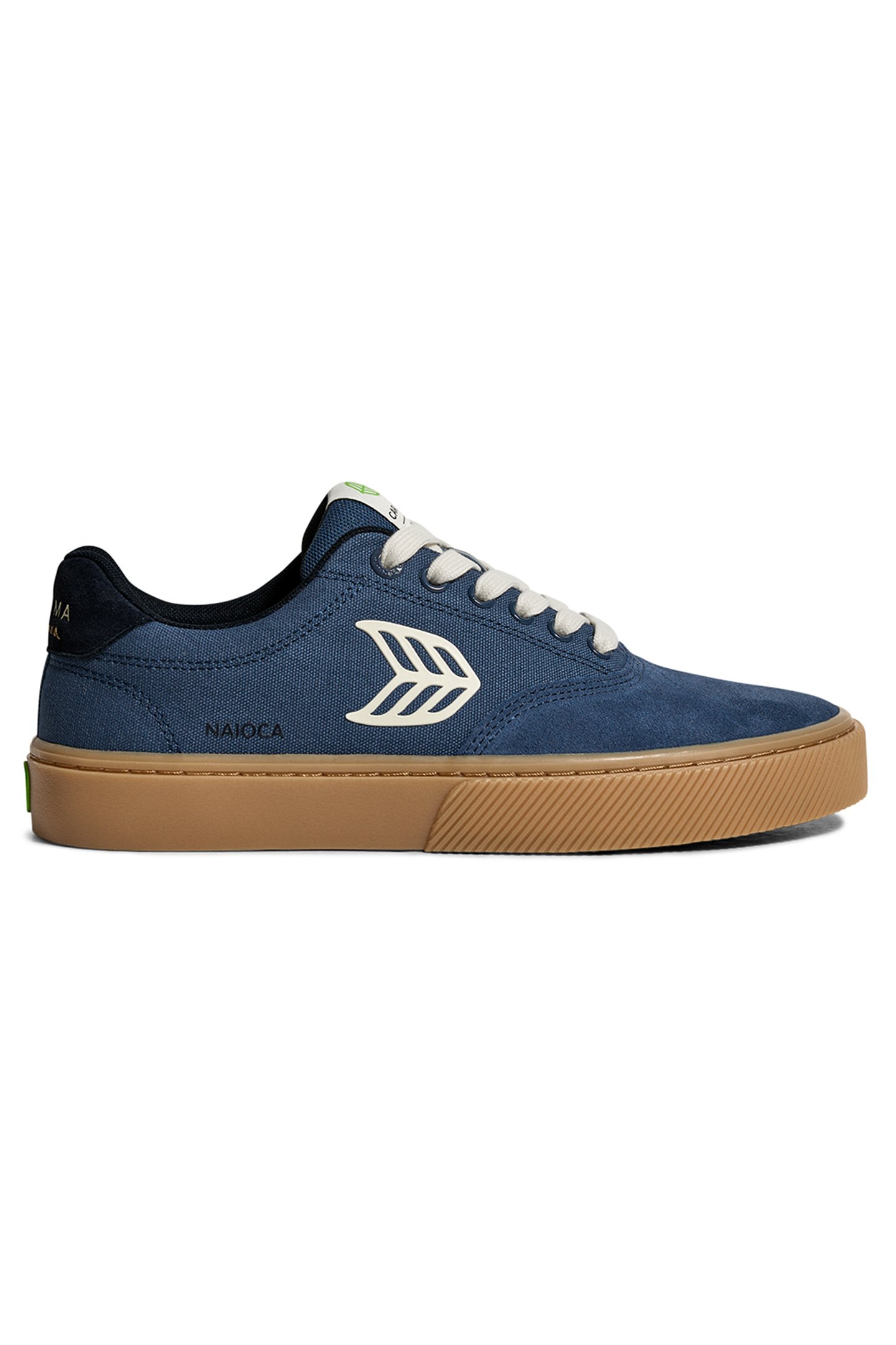 NAIOCA PRO GUM SHADOW BLUE SUEDE AND CANVAS IVORY LOGO NAVY 1