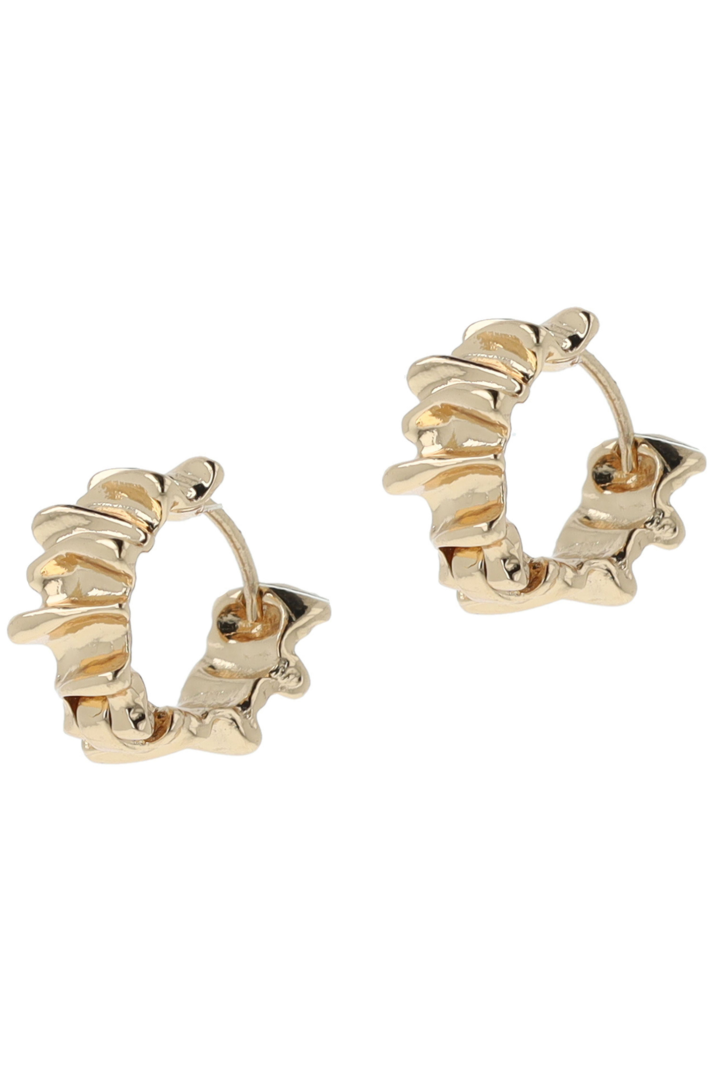 RIBBED TIDE GOLD HOOPS 3