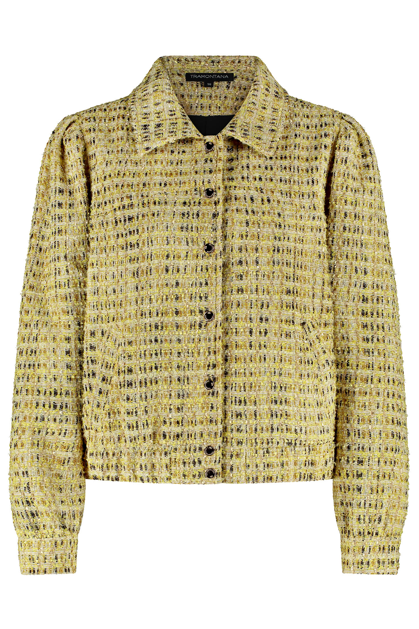 JACKET FANCY TWEED GOLD YELLOW by Tramontana