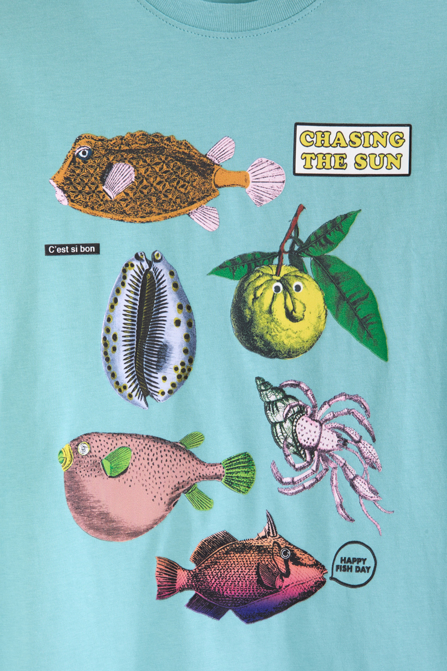 BOYS S&S GRAPHIC TEE BLEACHED AQUA 3