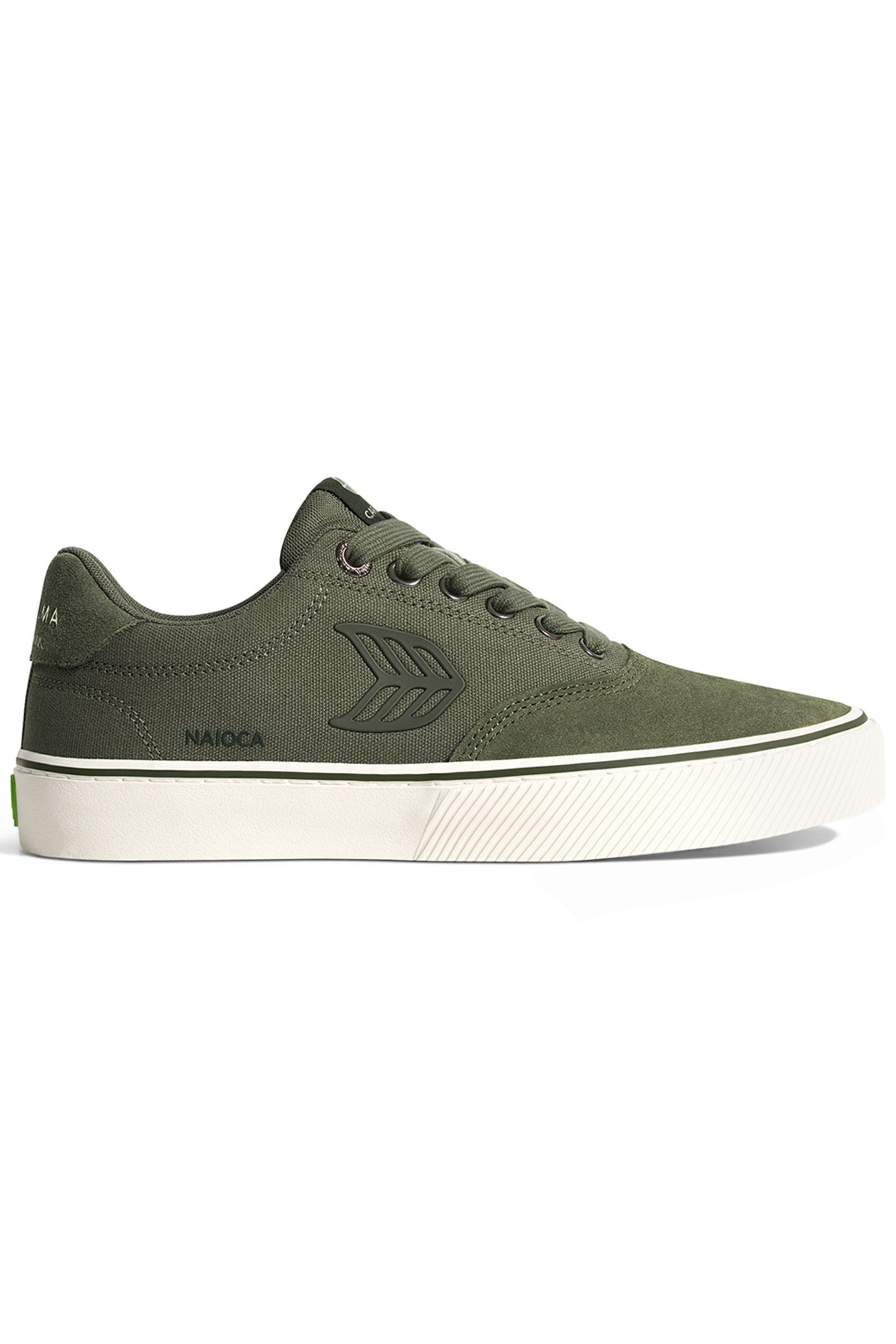 NAIOCA PRO BRONZE GREEN SUEDE DEEP LICHEN GREEN CANVAS DARK  1