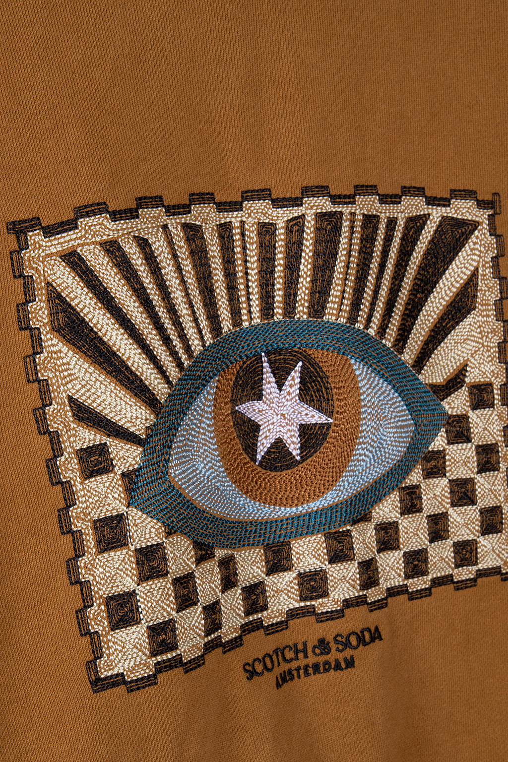 EMBROIDERED ARTWORK HOODIE GOLDEN RUST 4