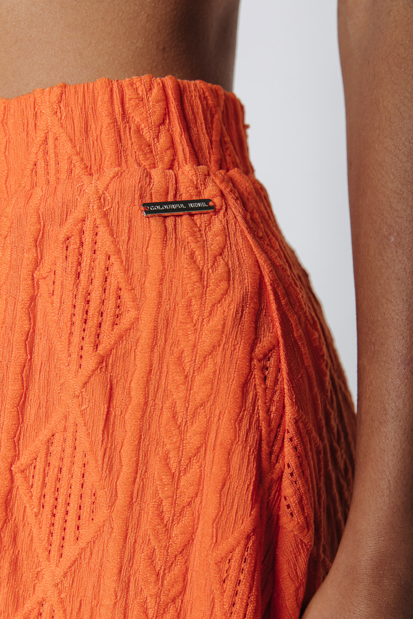 YUI BRODERIE MAXI SKIRT BRIGHT ORANGE 3