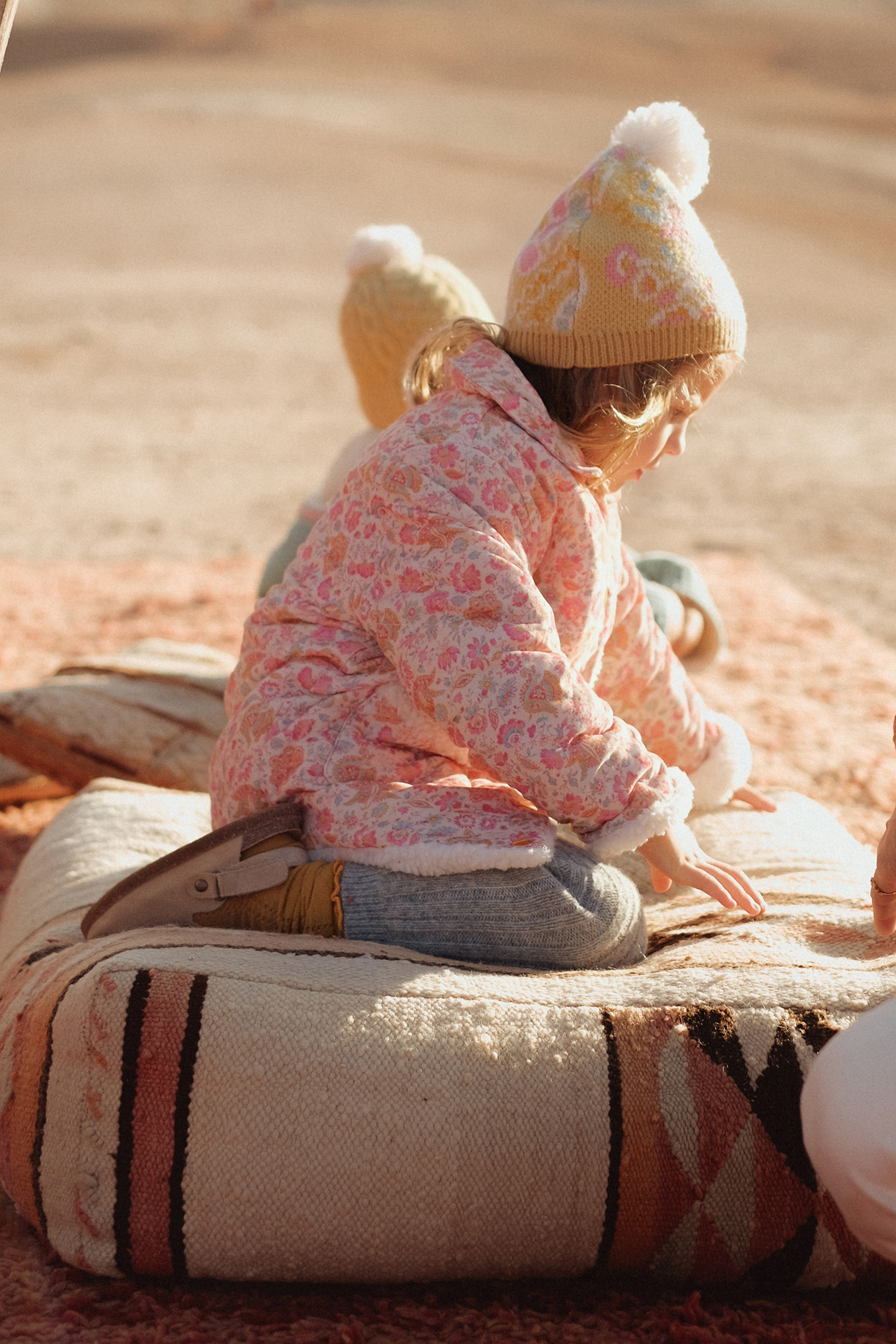 COAT DALILA CREAM FLOWER FIELDS 4