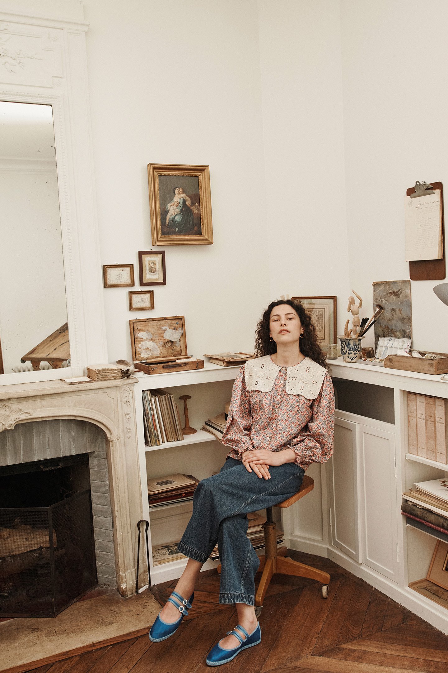 SHIRT VICKY BLUSH FLORAL WORLD 4