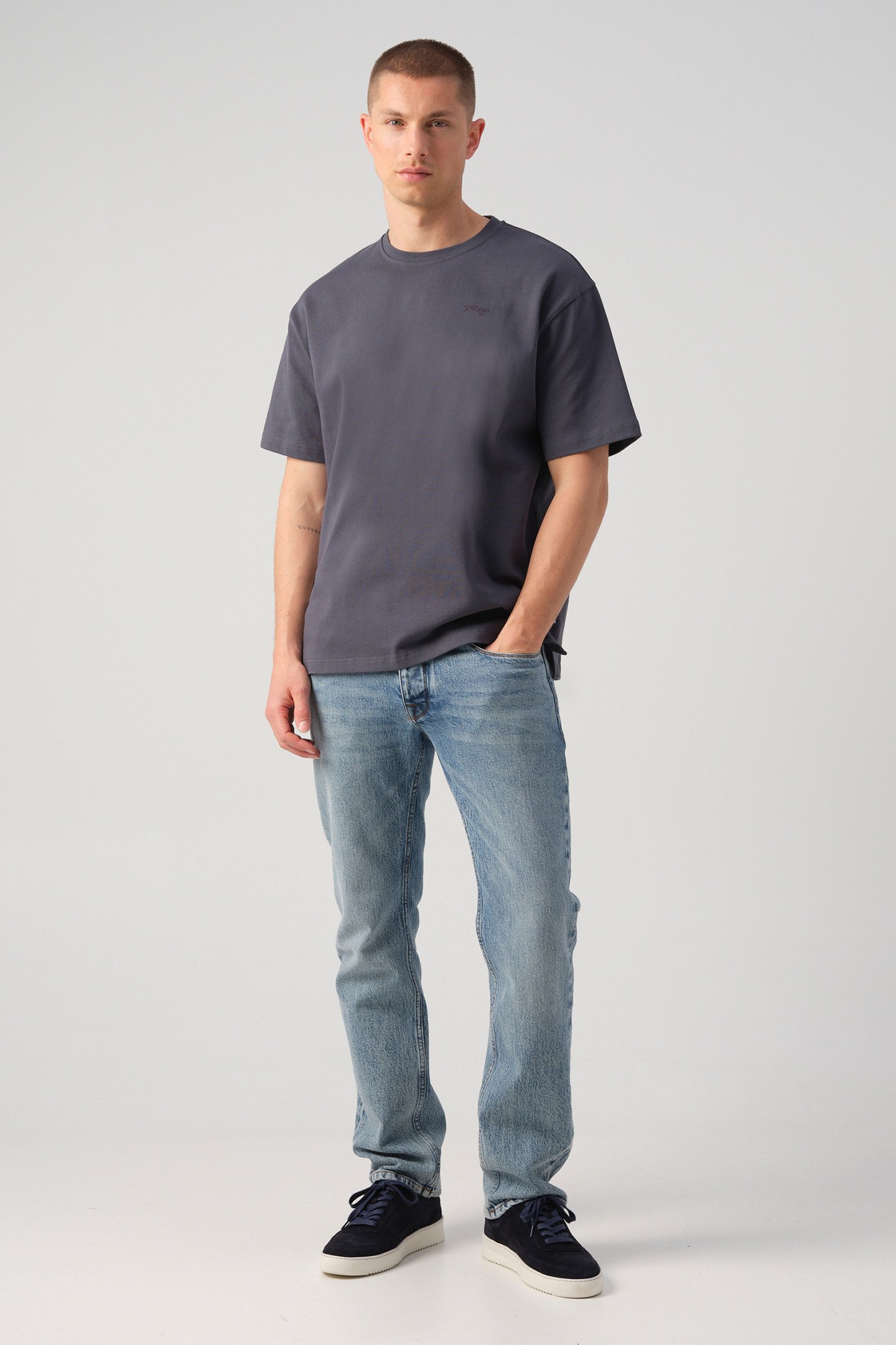 ROOSE T-SHIRT KM OMBRE BLUE by J.C. Rags