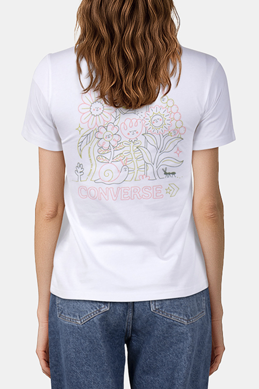 FLOWER GARDEN SLIM-FIT T-SHIRT WHITE 2