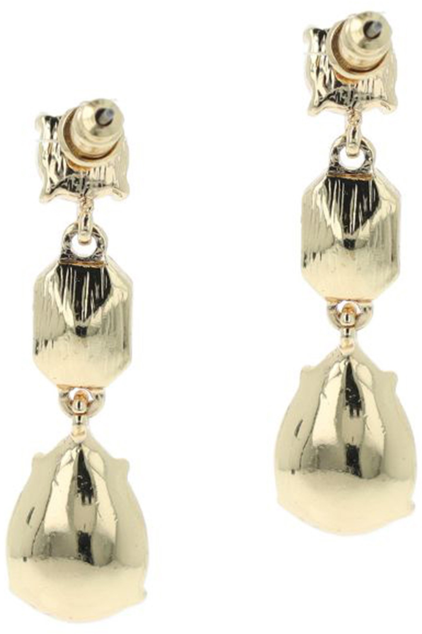 EMERALD GOLD TRIPLE EARRINGS 2