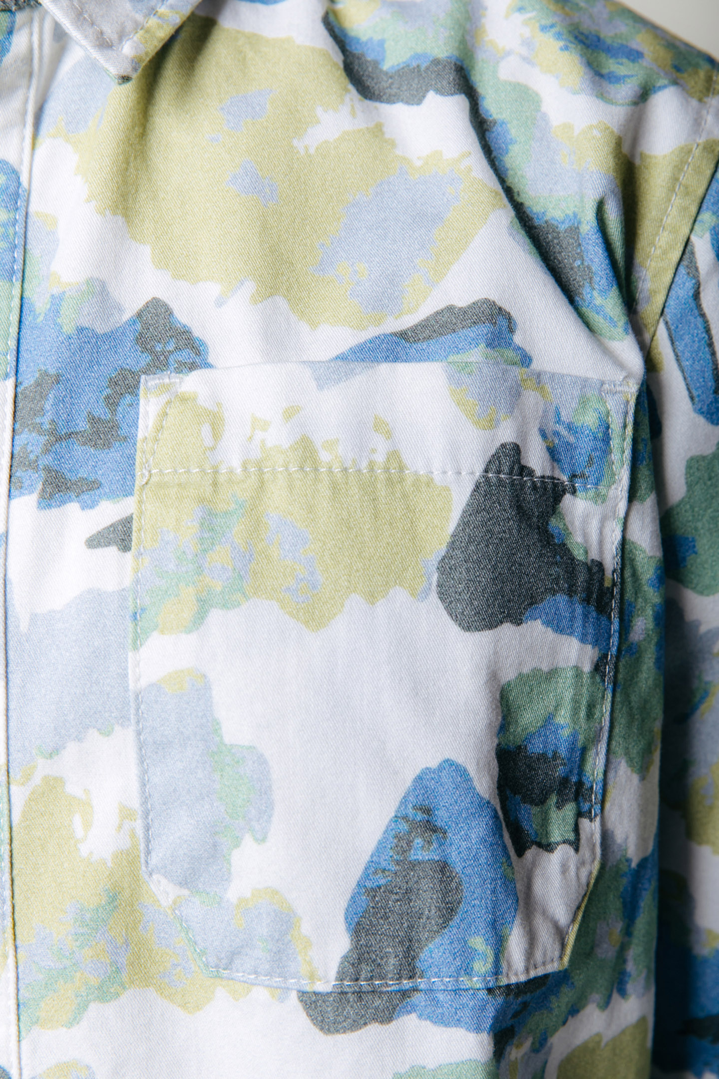 PARKER ABSTRACT LEAVE SHIRT LIME 5