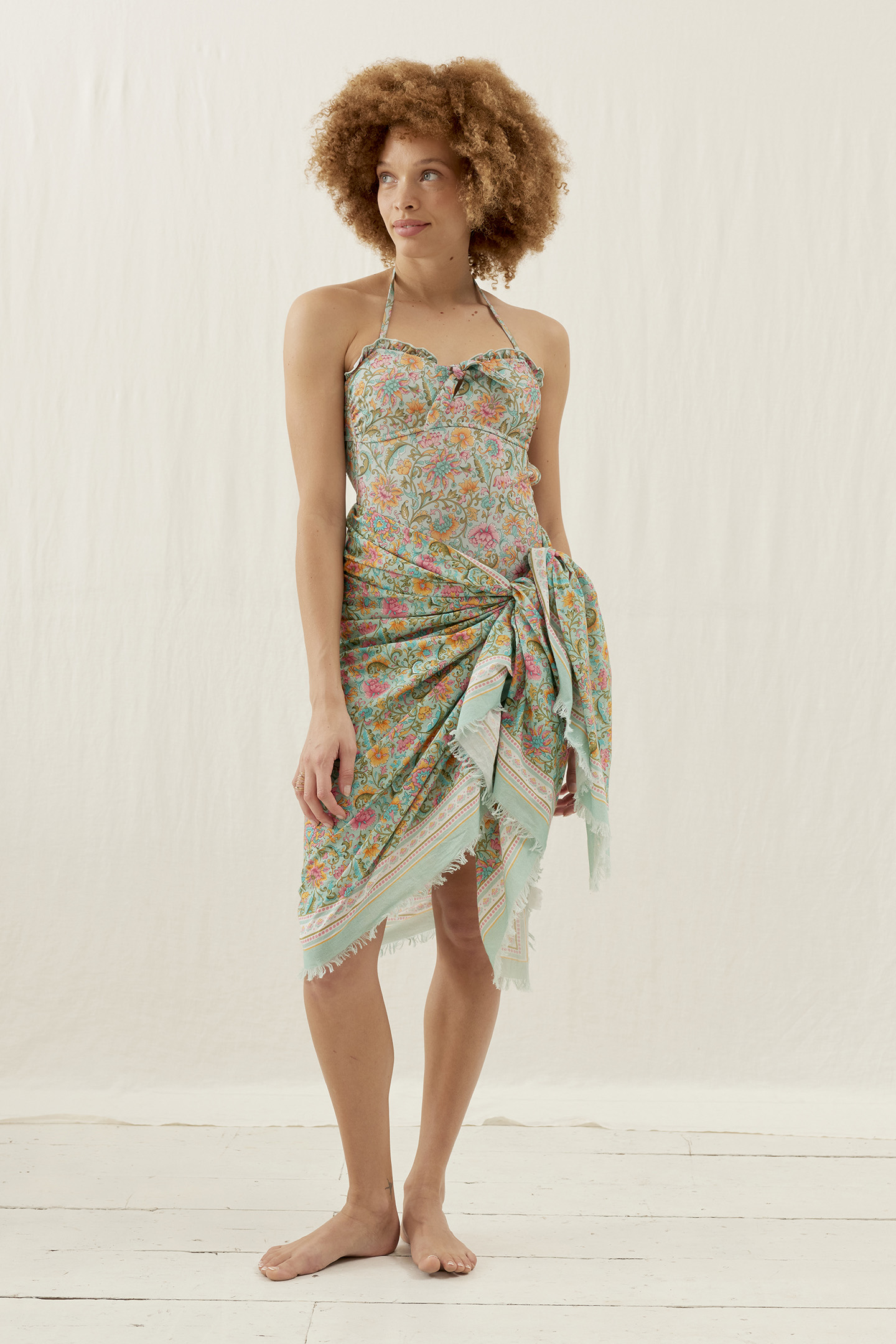 BATHING SUIT BAYO WATER RIVER FLOWERS 3