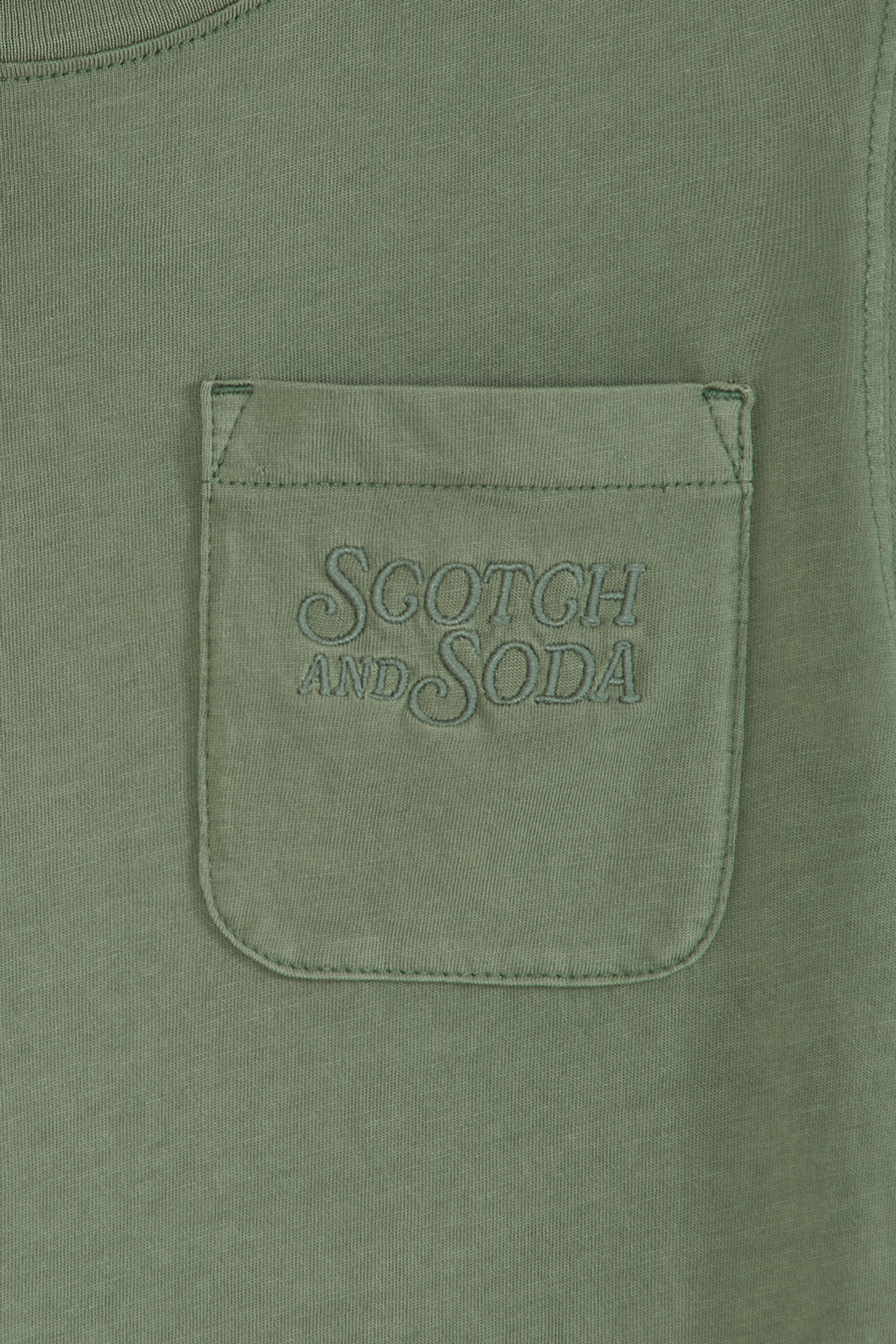 BOYS GARMENT WASH TEE MEDIUM GREEN 3