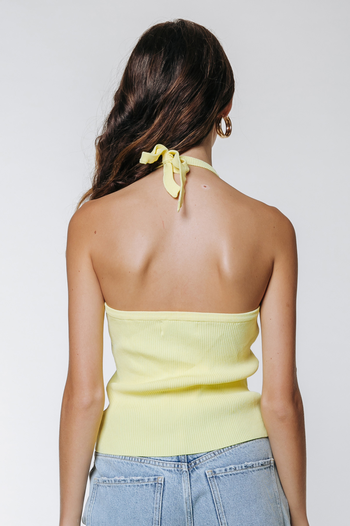 JONA FINE KNIT HALTERTOP LIME 2
