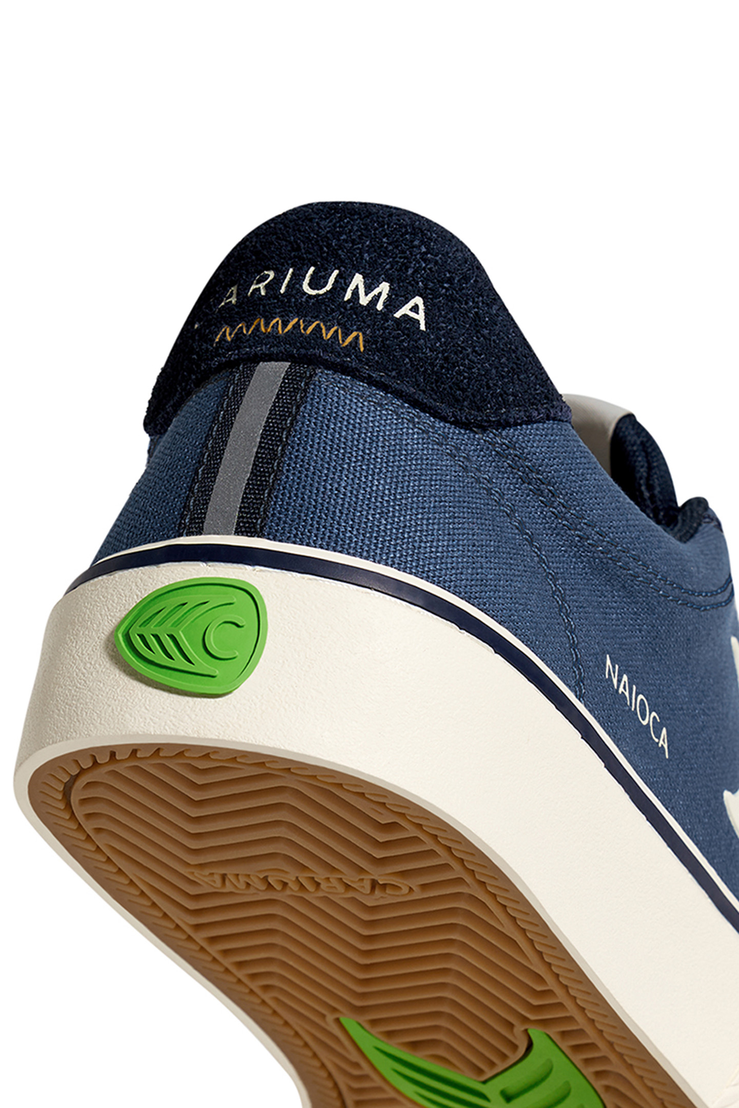 NAIOCA PRO NAVY SUEDE SHADOW BLUE CANVAS IVORY LOGO SNEAKER 5