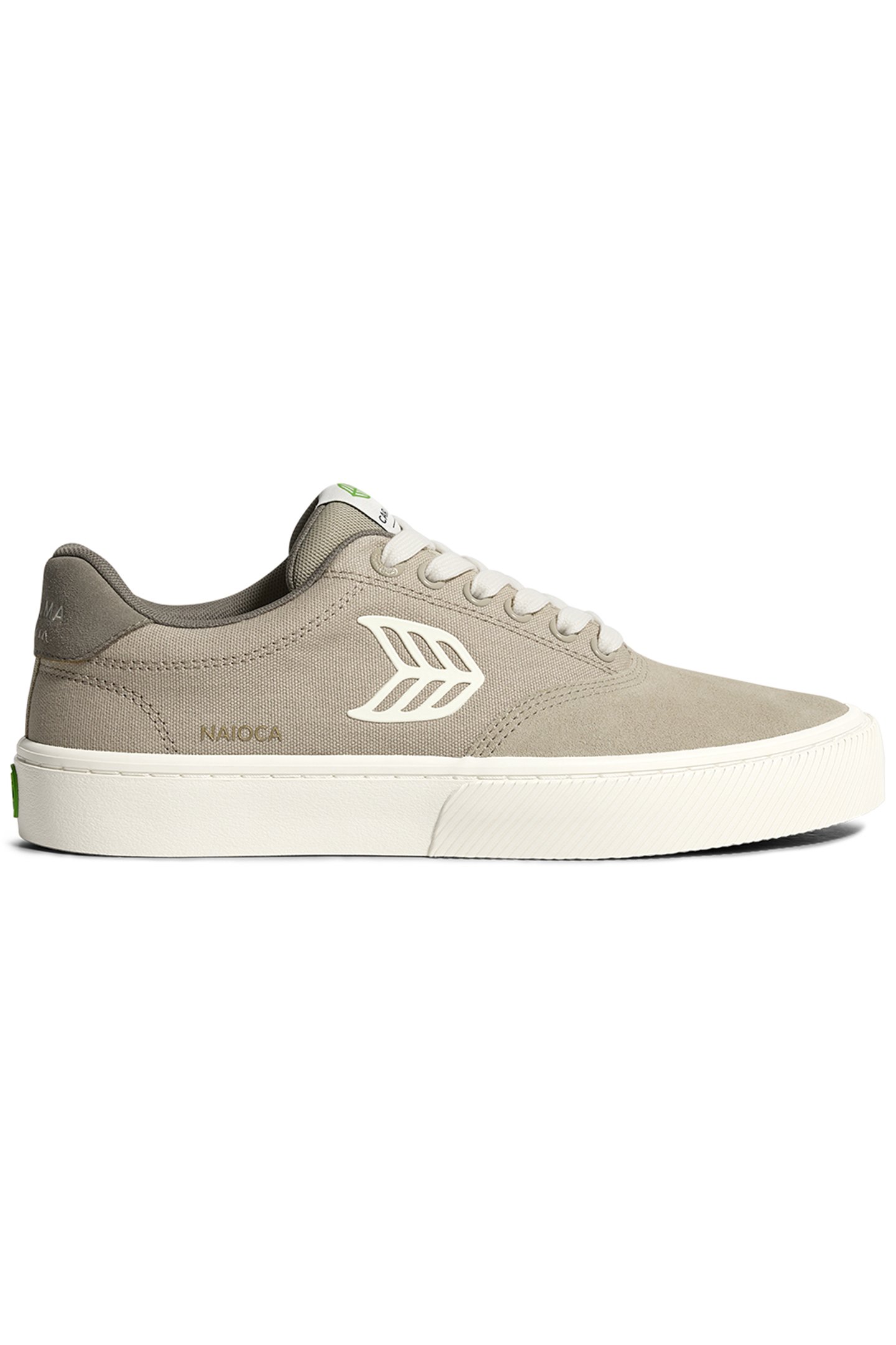 NAIOCA PRO PLAZA TAUPE SUEDE AND CANVAS IVORY LOGO LAUREL OA 1