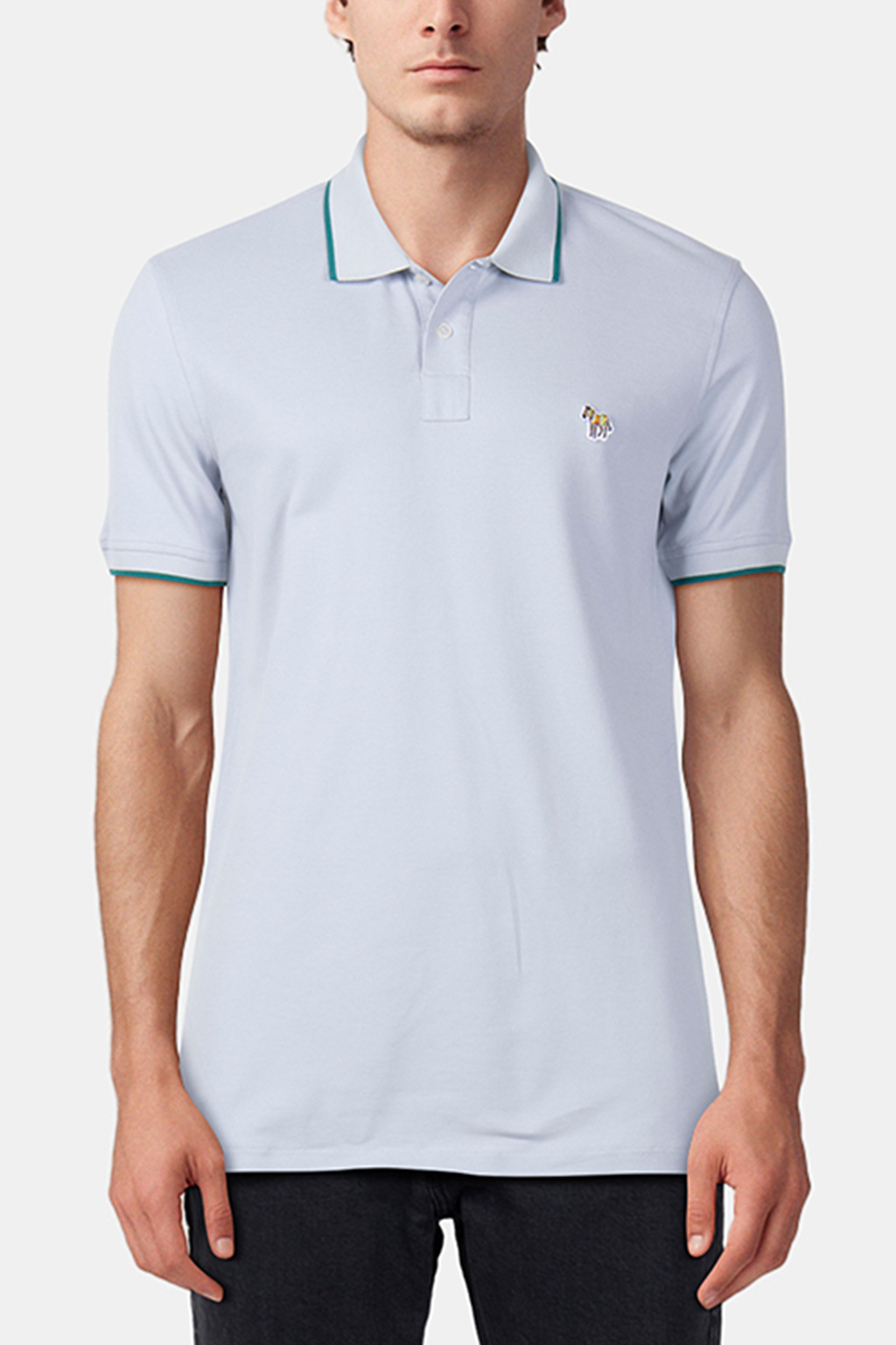 REG POLO SS ZEB BADGE GREY 1