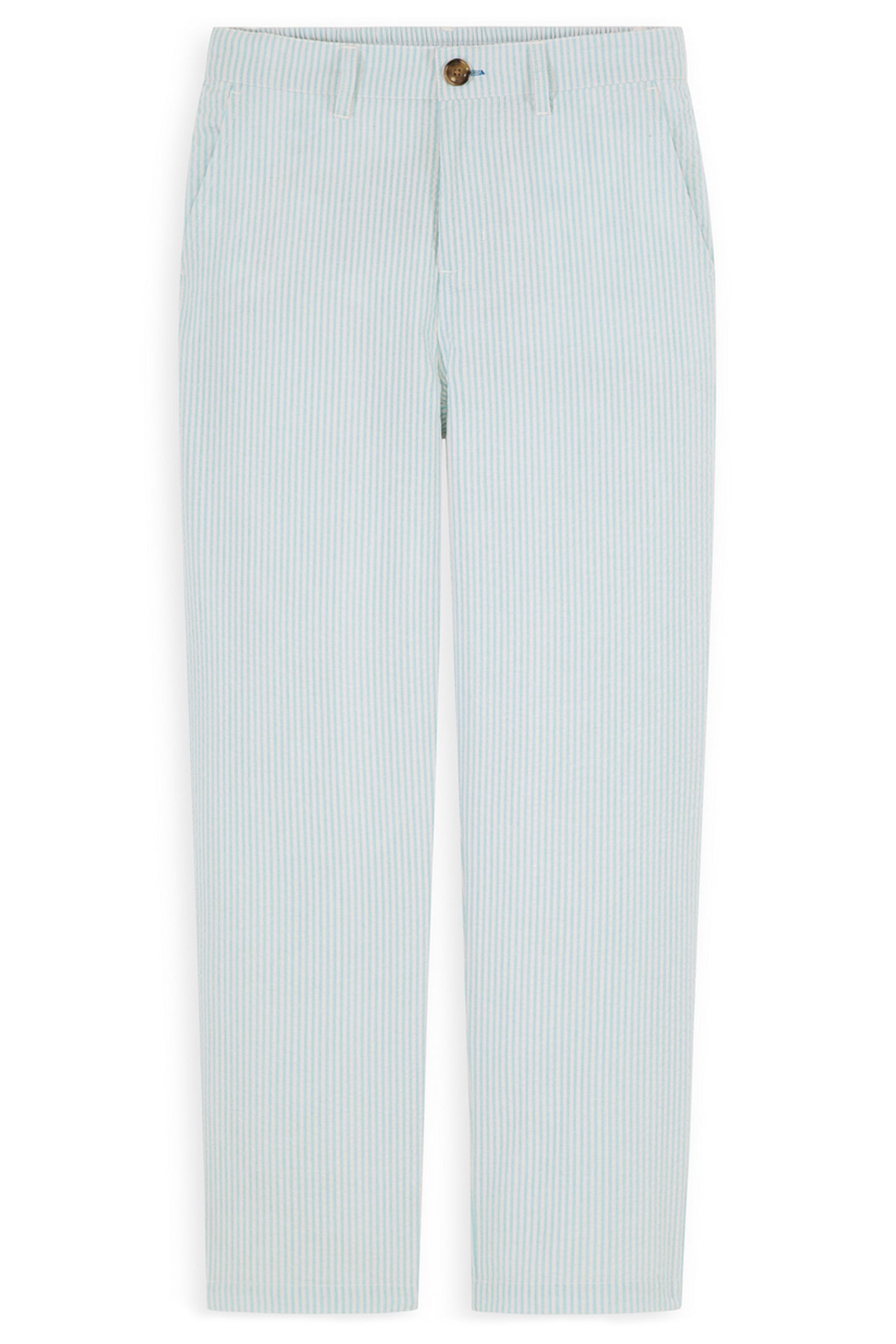 2PC BIG BOYS YD SEERSUCKER JACKET & PANT SUIT SET BLEACHED A 4