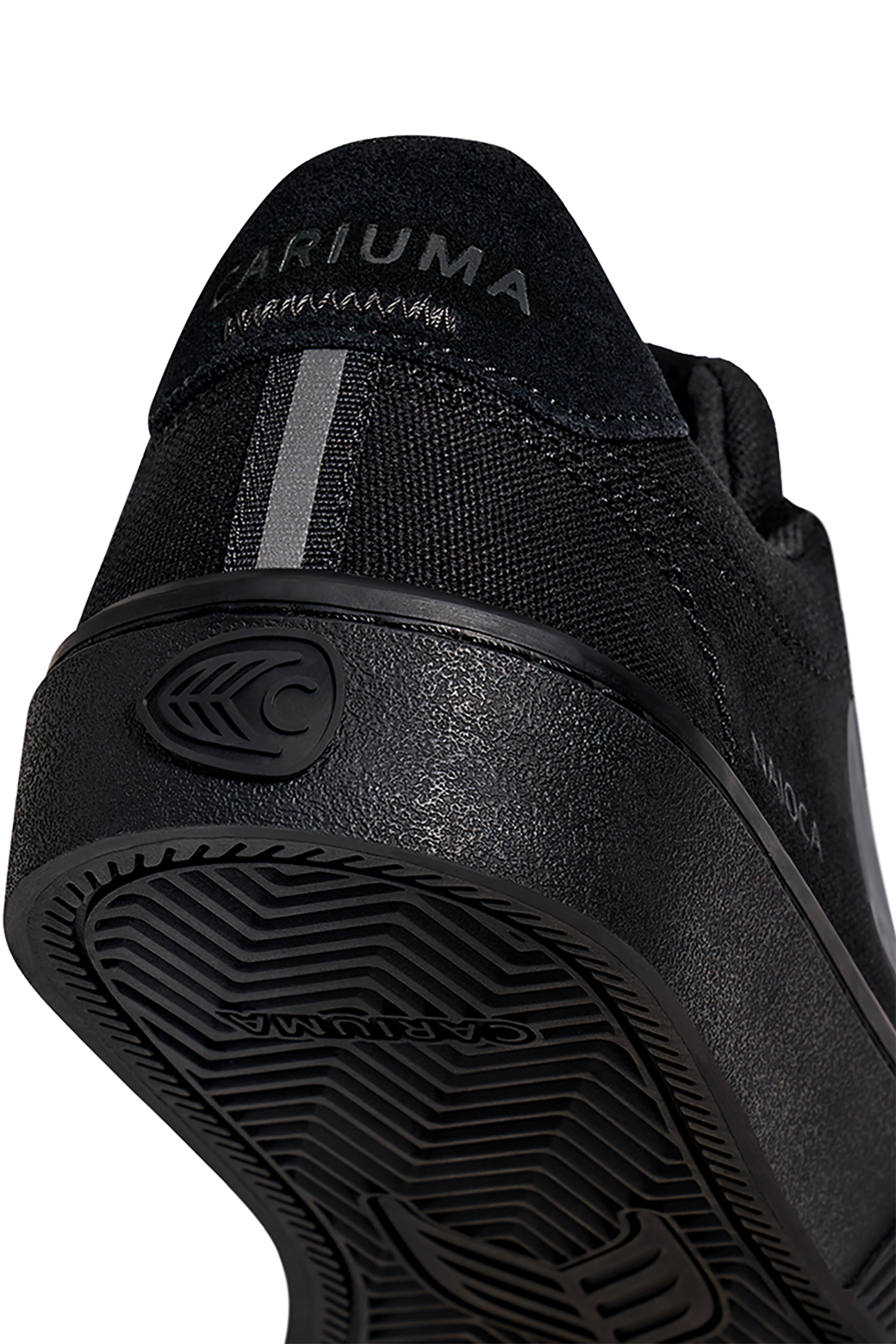 NAIOCA PRO ALL BLACK SUEDE AND CANVAS ASH GREY LOGO SNEAKER 4