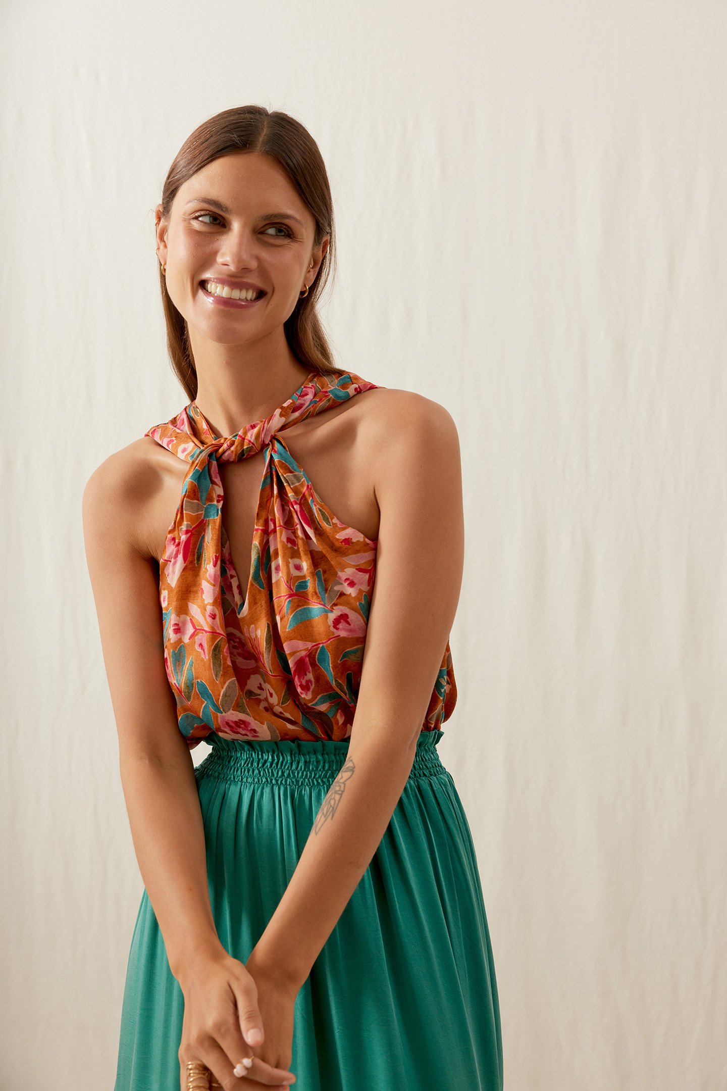 BLOUSE NIHA CINNAMON POPPY BLOOM 5