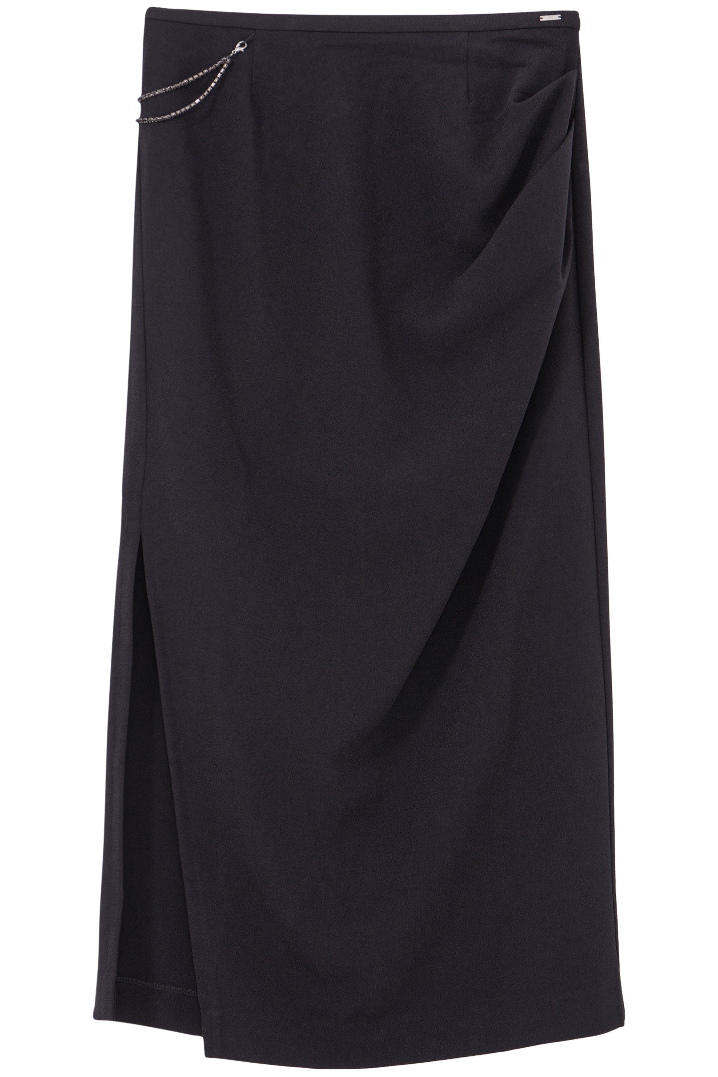 BLACK PENCIL SKIRT REMOVABLE RHINESTONE JEWELS 5