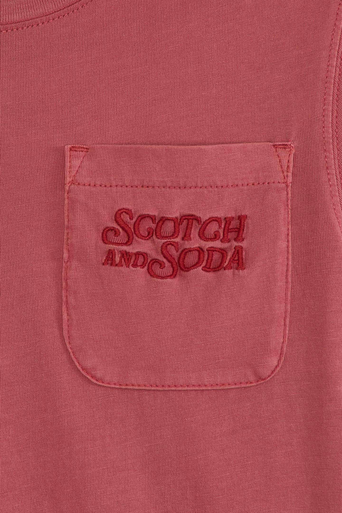 BOYS GARMENT WASH TEE LT PASTEL RED 3