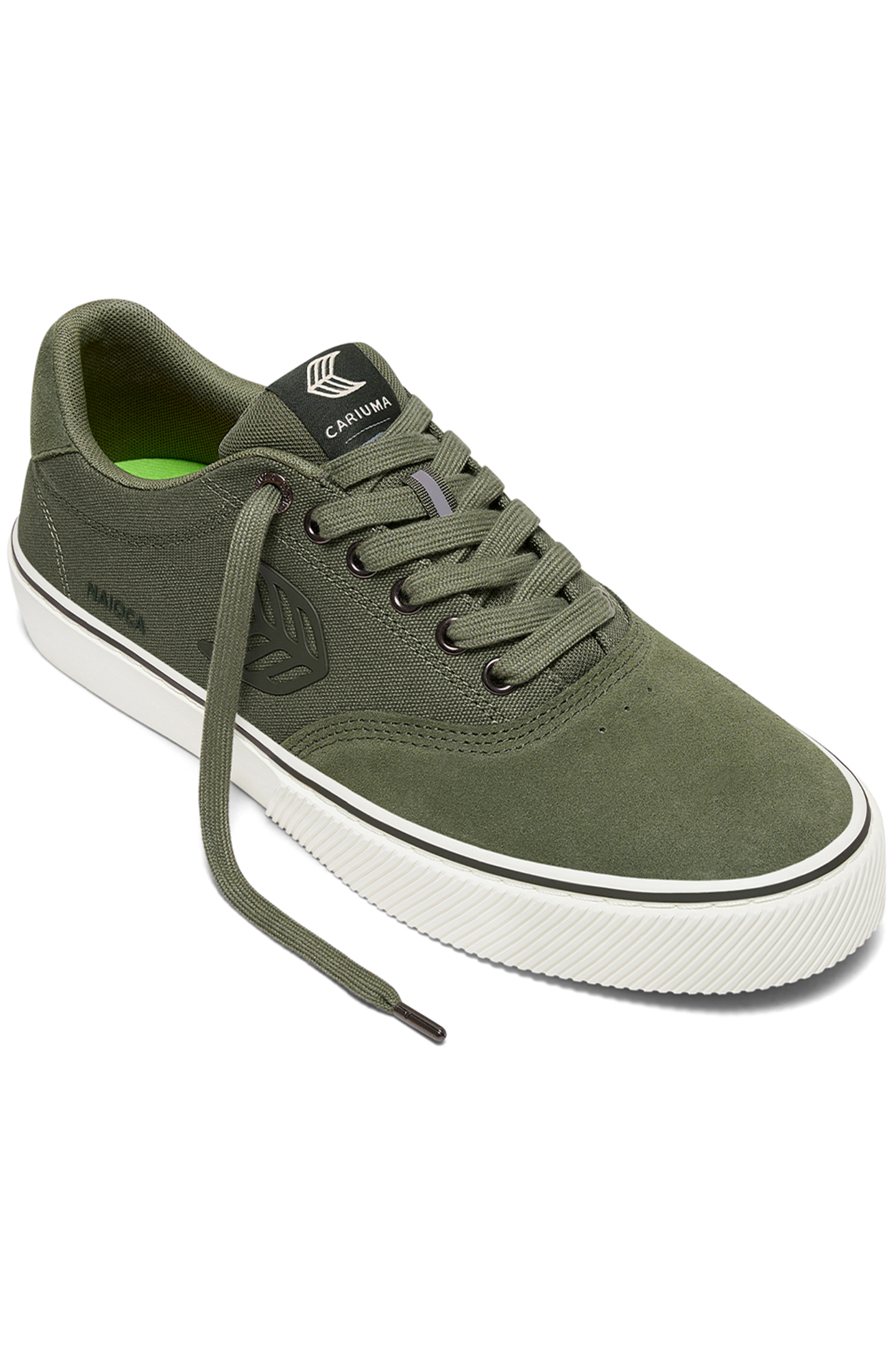 NAIOCA PRO BRONZE GREEN SUEDE DEEP LICHEN GREEN CANVAS DARK  2