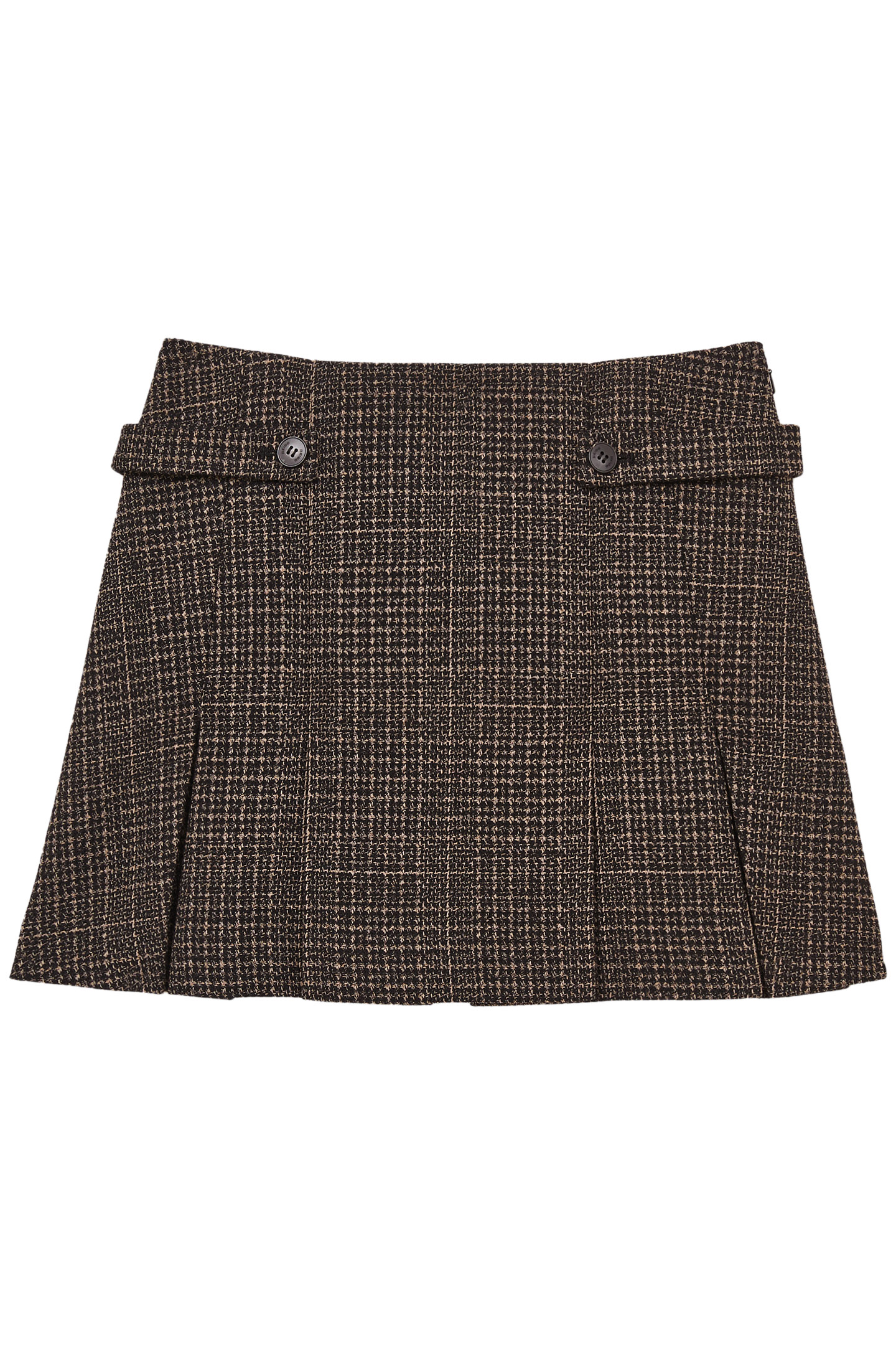 ELLE TWEED MINI SKIRT BROWN 3