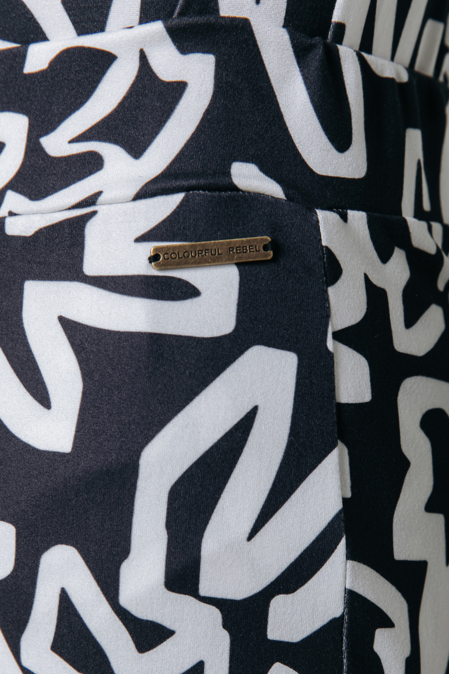 MARKER PEACHED EXTRA FLARE PANTS BLACK/WHITE 6