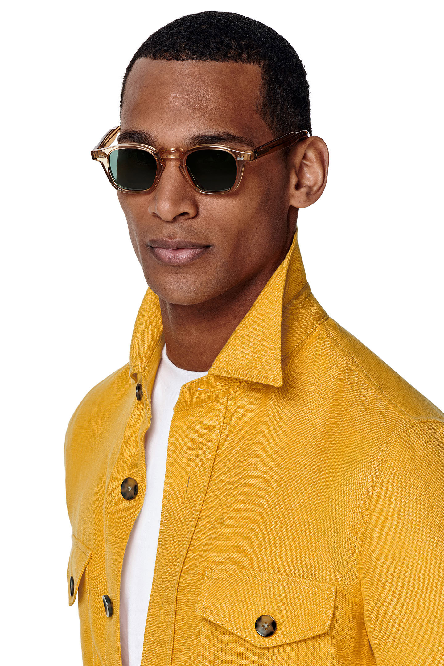 YELLOW RELAXED FIT SHIRT-JACKET YELLOW 6