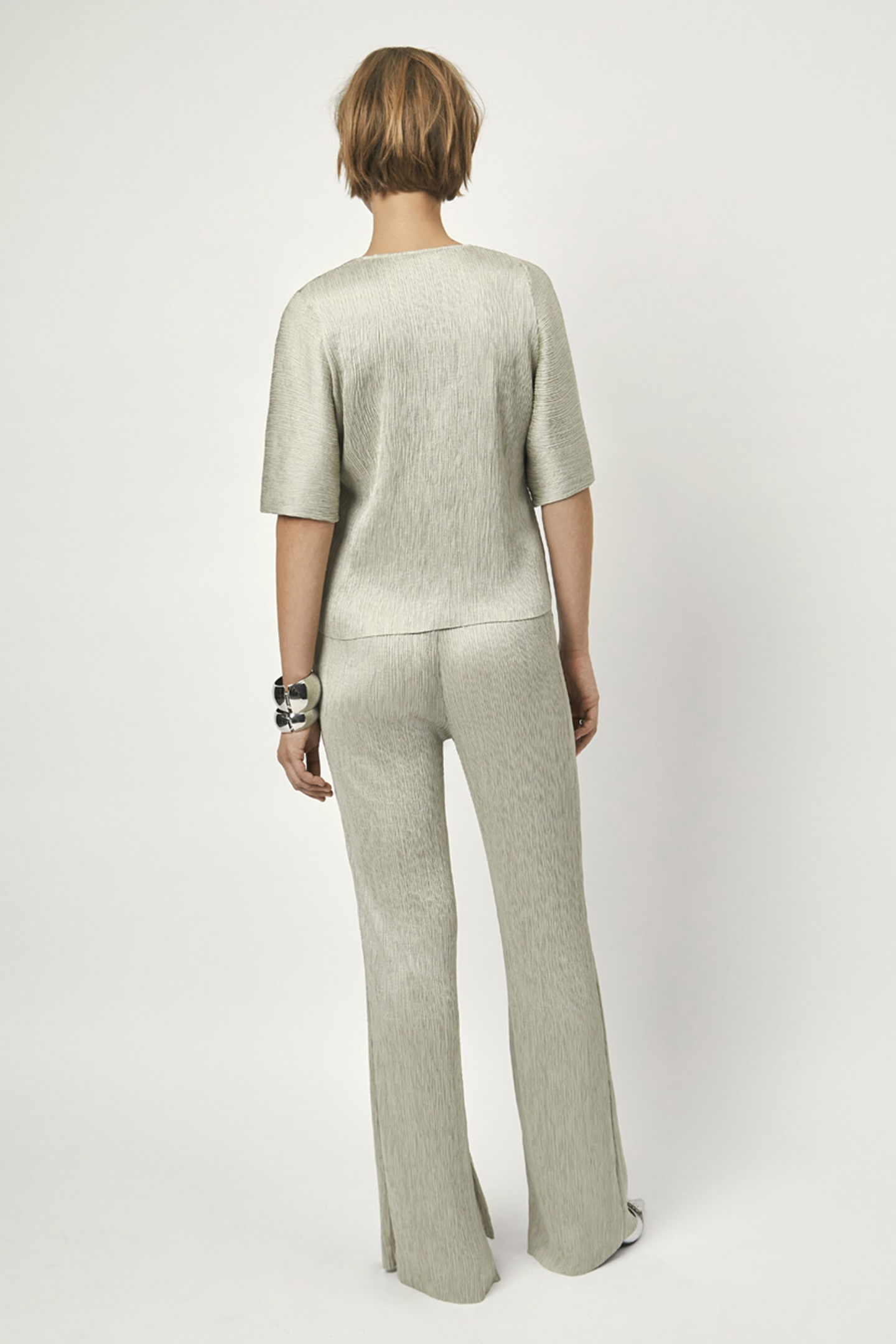 CHAZELLE PLEATED PANTS MATCHA 2