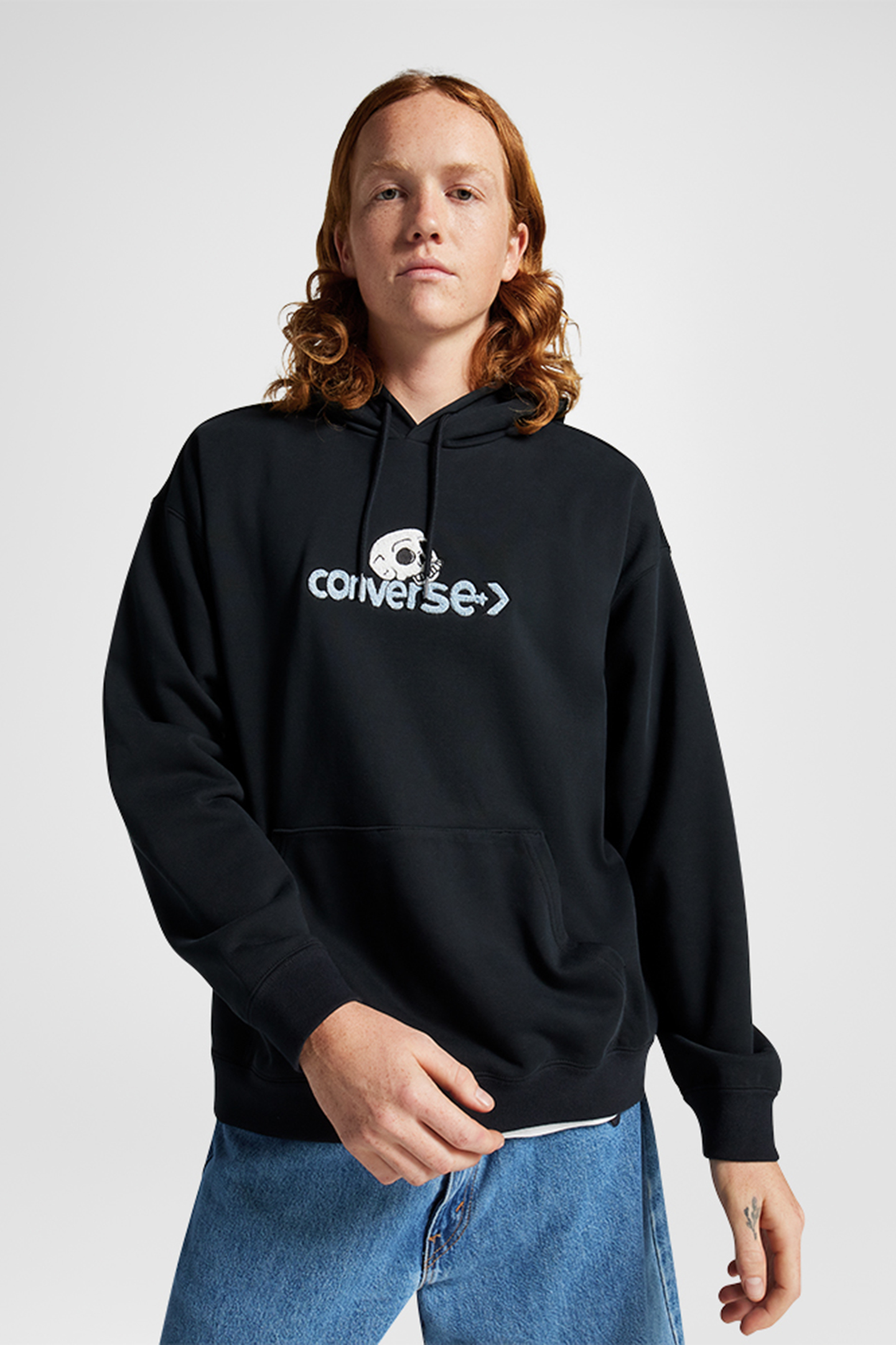CONVERSE SKULL HOODIE CONVERSE BLACK 1