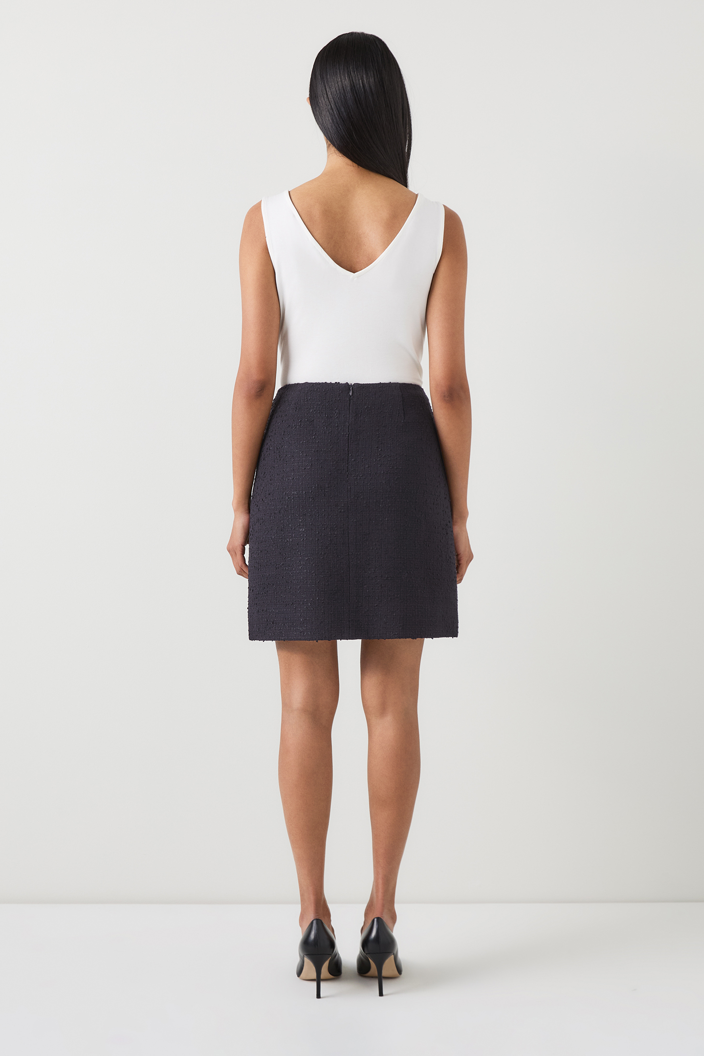 SK CHARLIE TWEED SKIRT BLACK 3