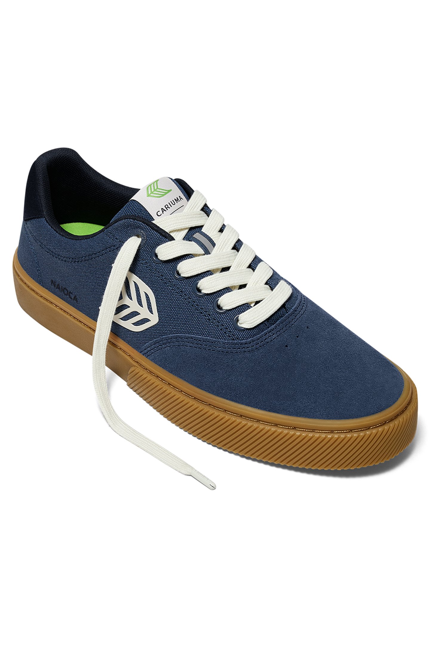 NAIOCA PRO GUM SHADOW BLUE SUEDE AND CANVAS IVORY LOGO NAVY 2