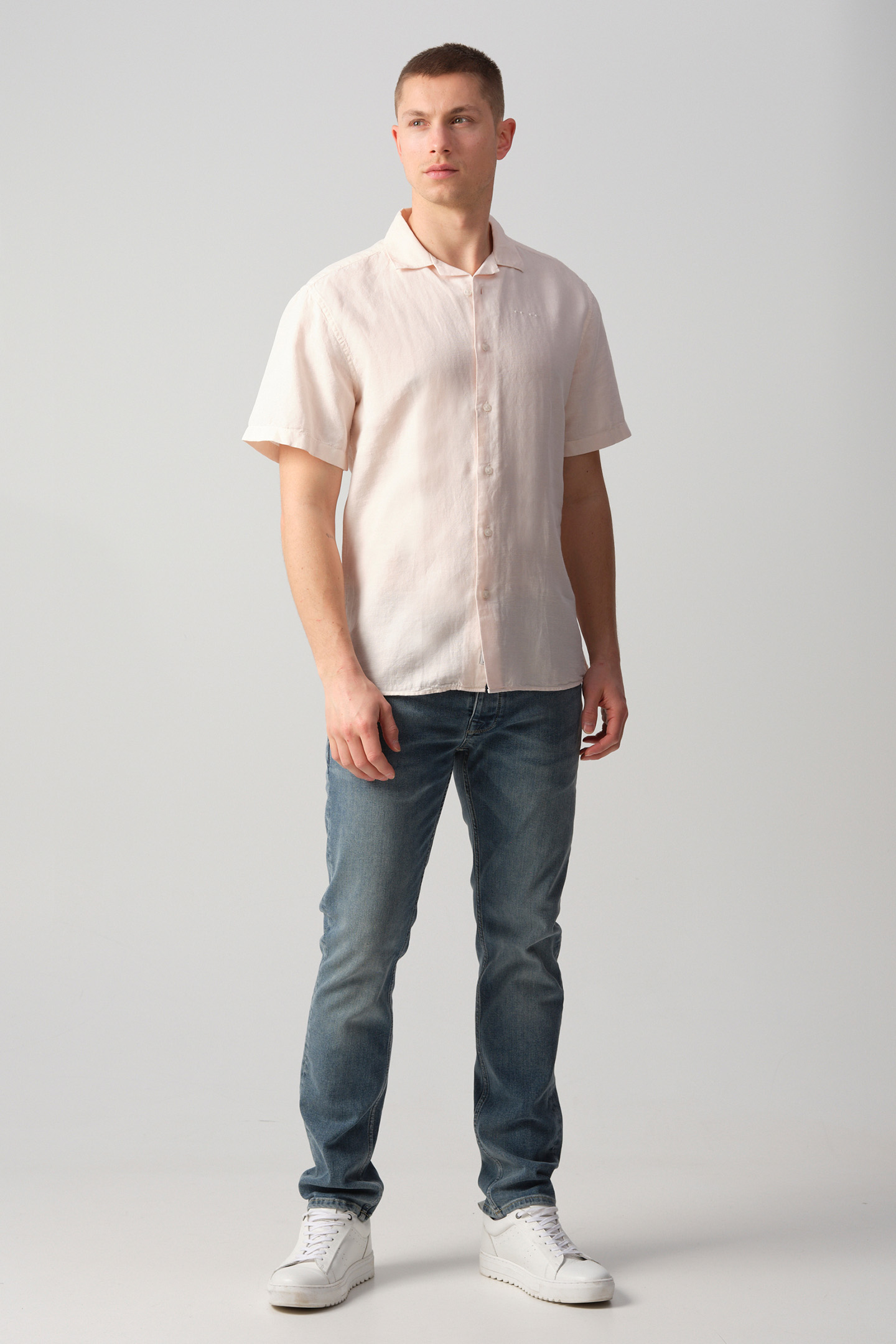 ELVIS CASUAL OVERHEMD KM PINK SALT by J.C. Rags