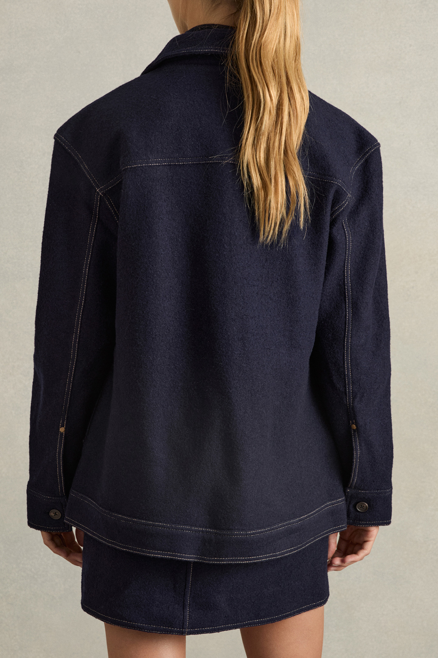 ELISE WOVEN SHIRT NAVY 2