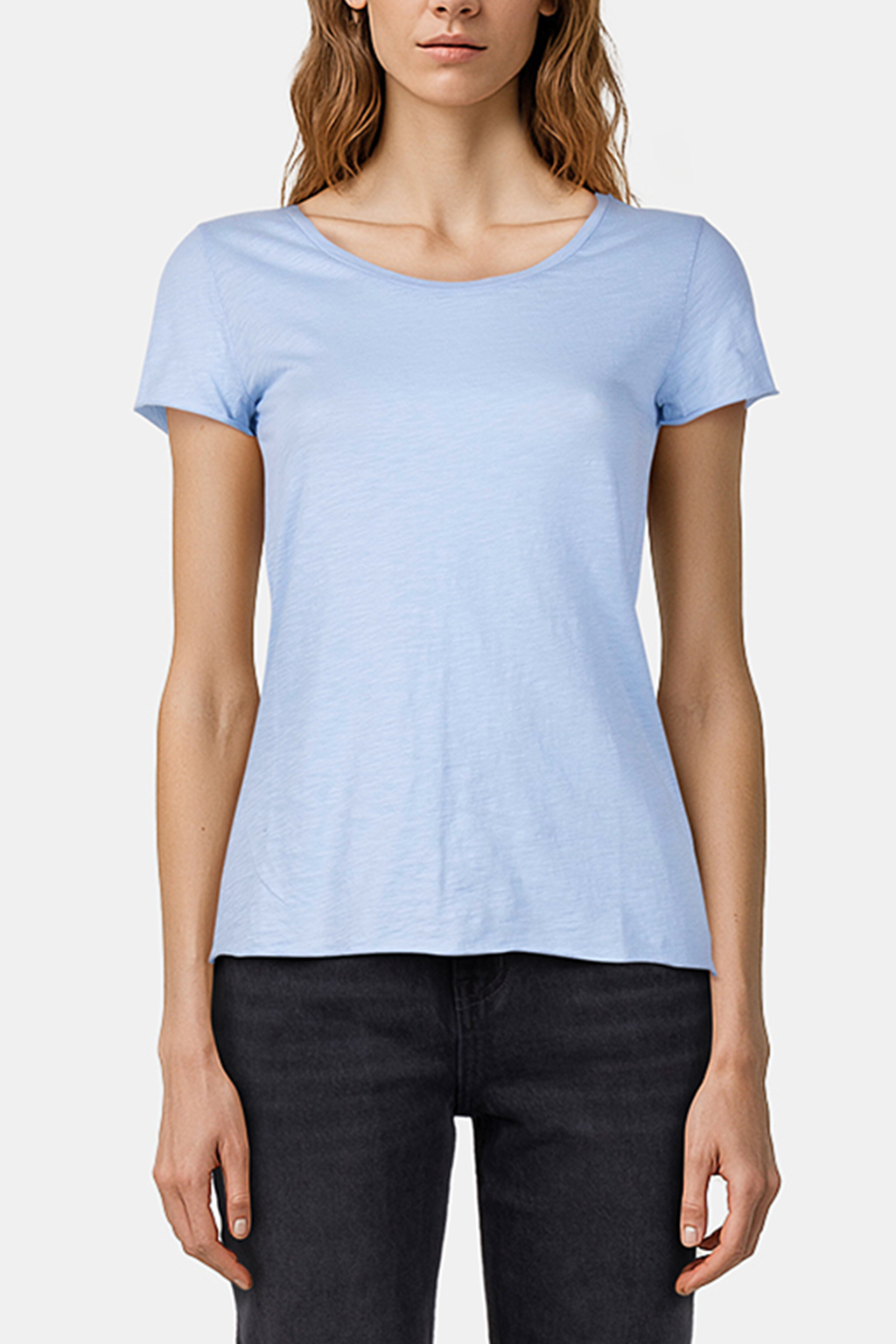 ORGANIC SLUB SHIRT COTTON BLUE 1