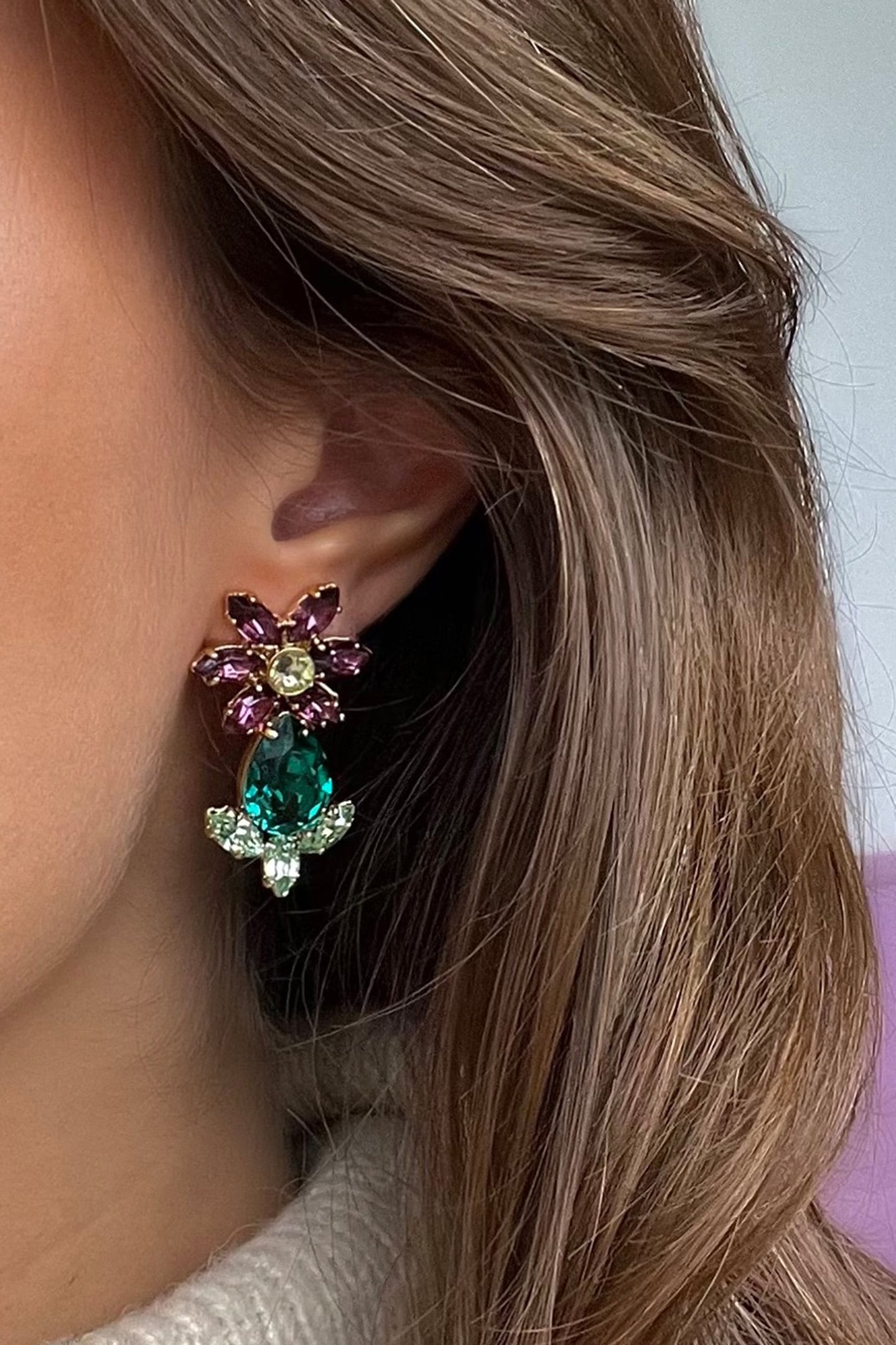 TROPICAL FLOWER EARRINGS SMALL 2