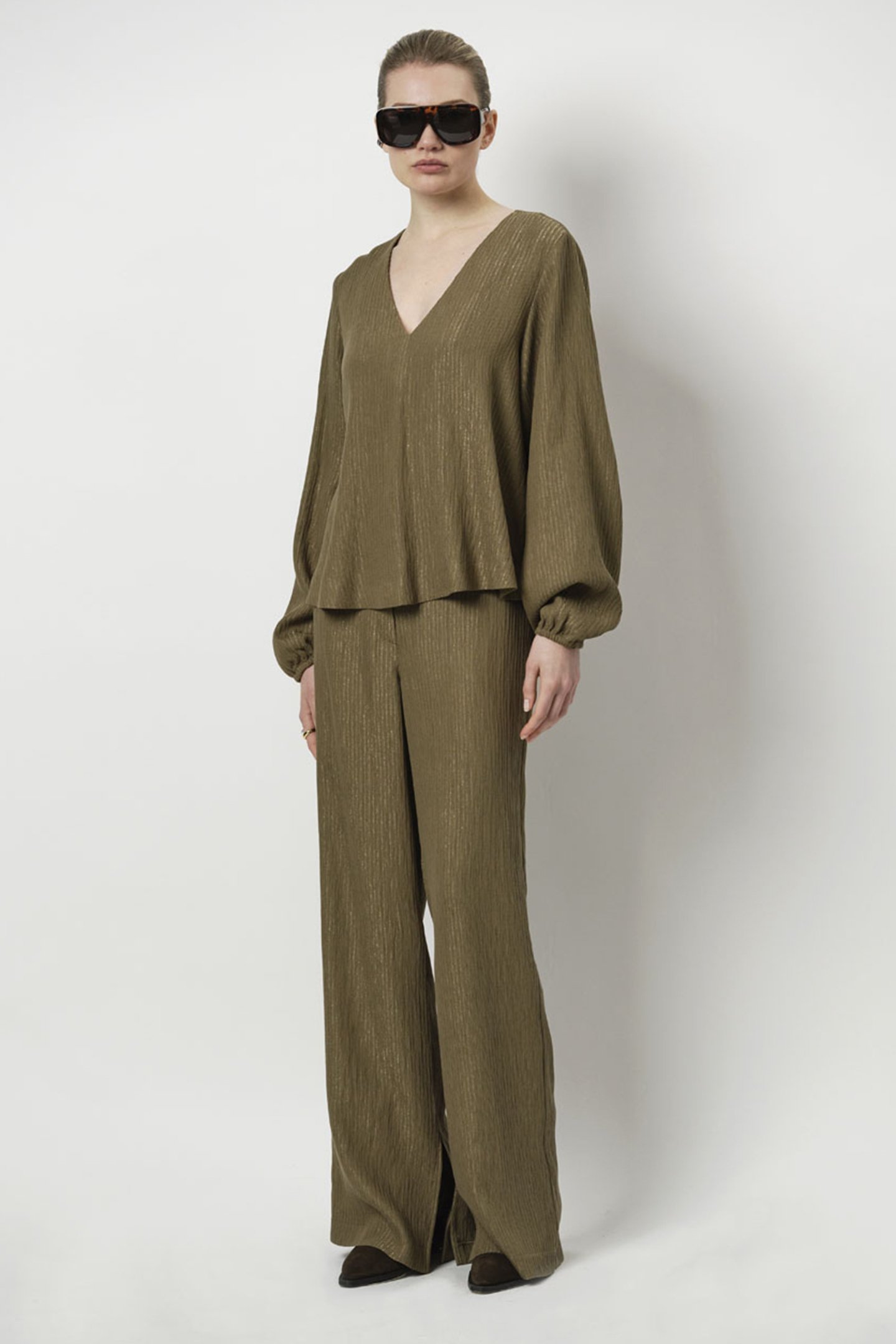 LIMA WIDE LEG PANTS OLIVE BALSAMIC by Dante6