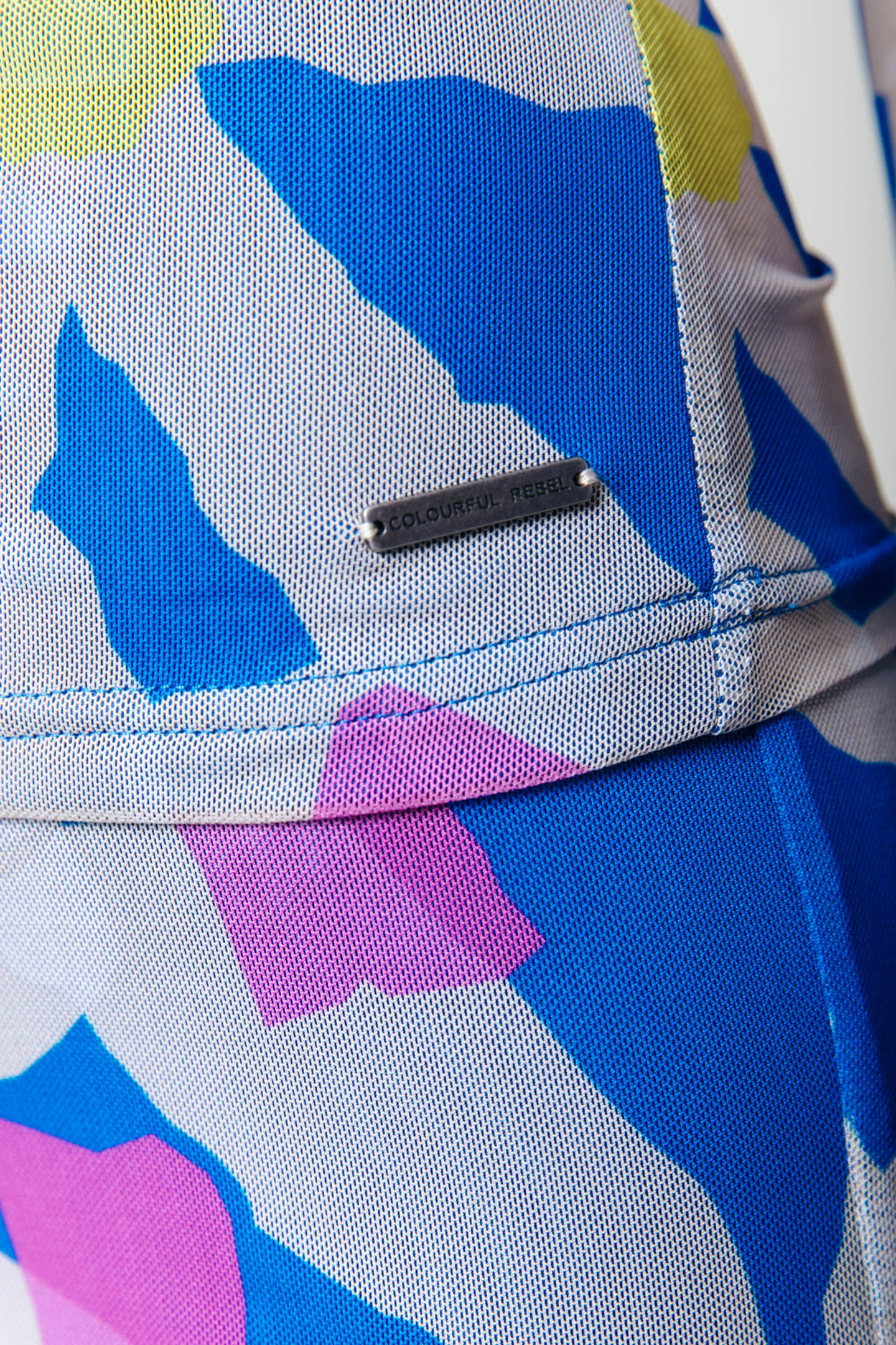 NEYO BIG FLOWER MESH TURTLENECK TOP MULTICOLOR 4