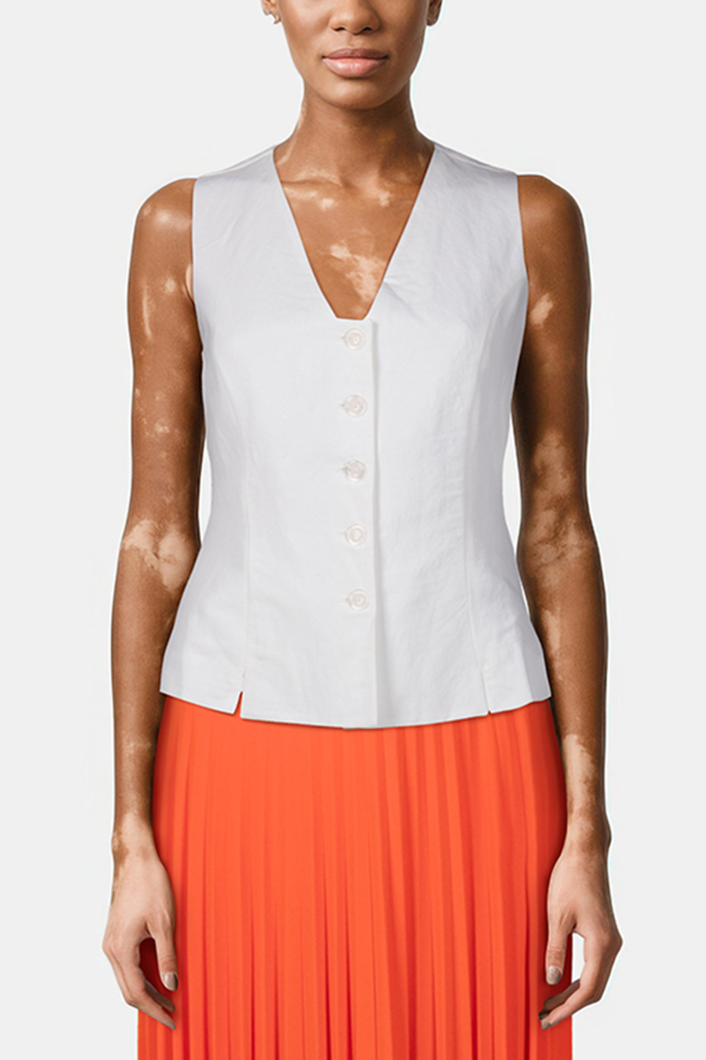 LINEN VEST WHISPER WHITE 1