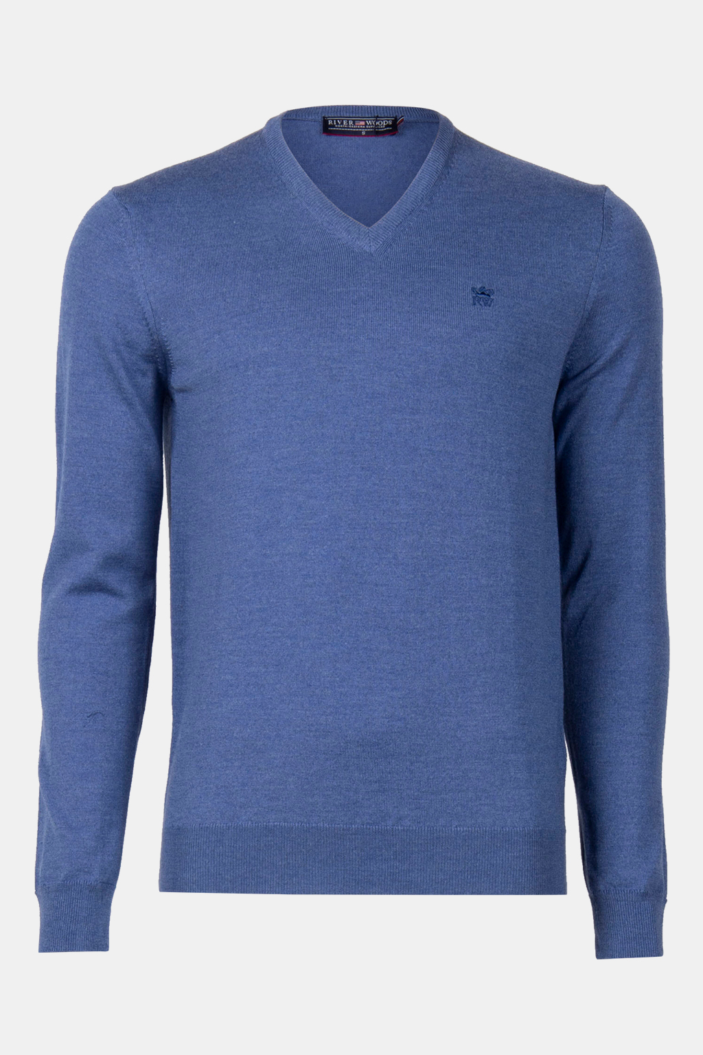 BASIC V-NECK PULLOVER DENIM BLUE MIX 3