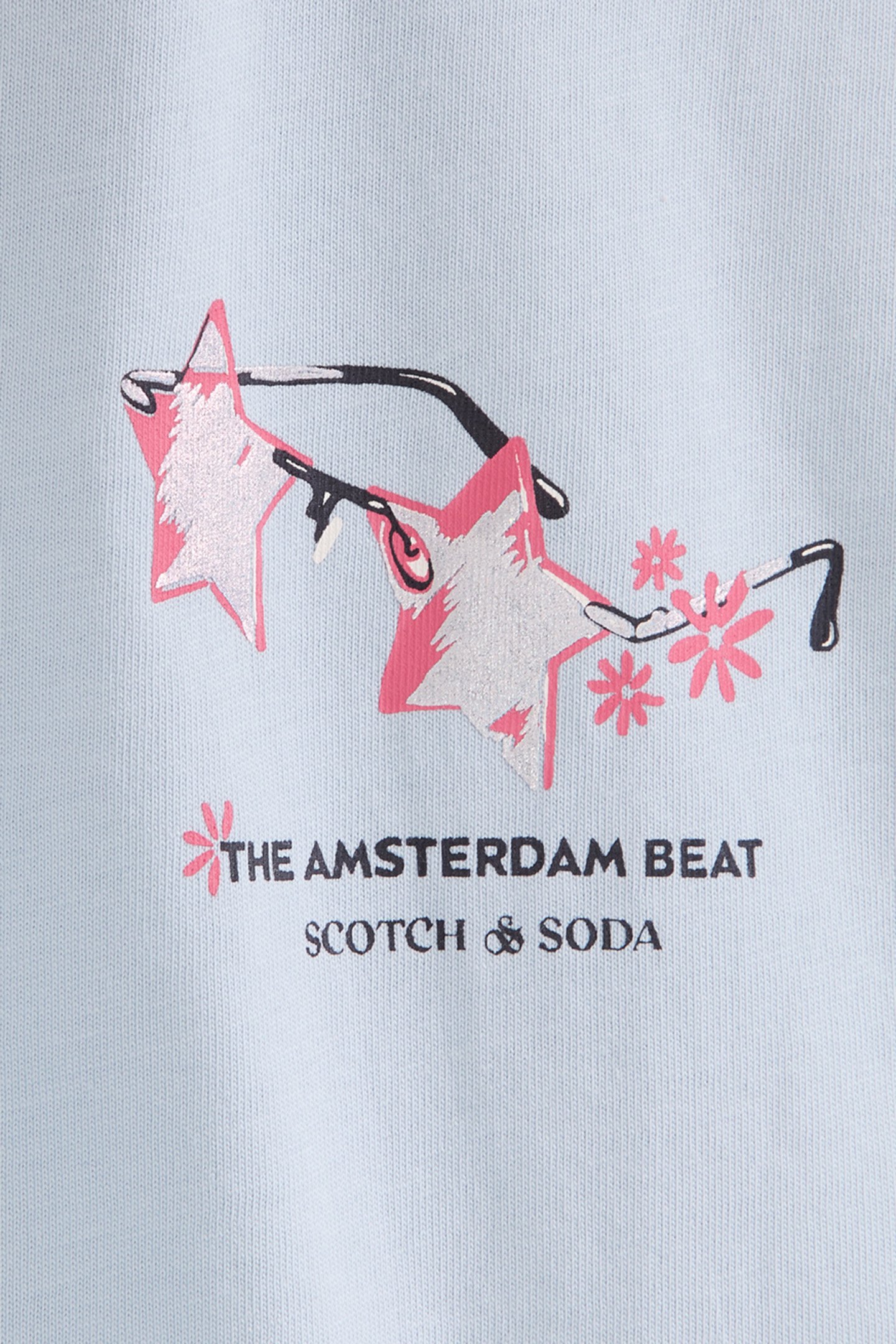 GIRLS CTTN JERSEY SS TOP LT BLUE/PASTEL 3