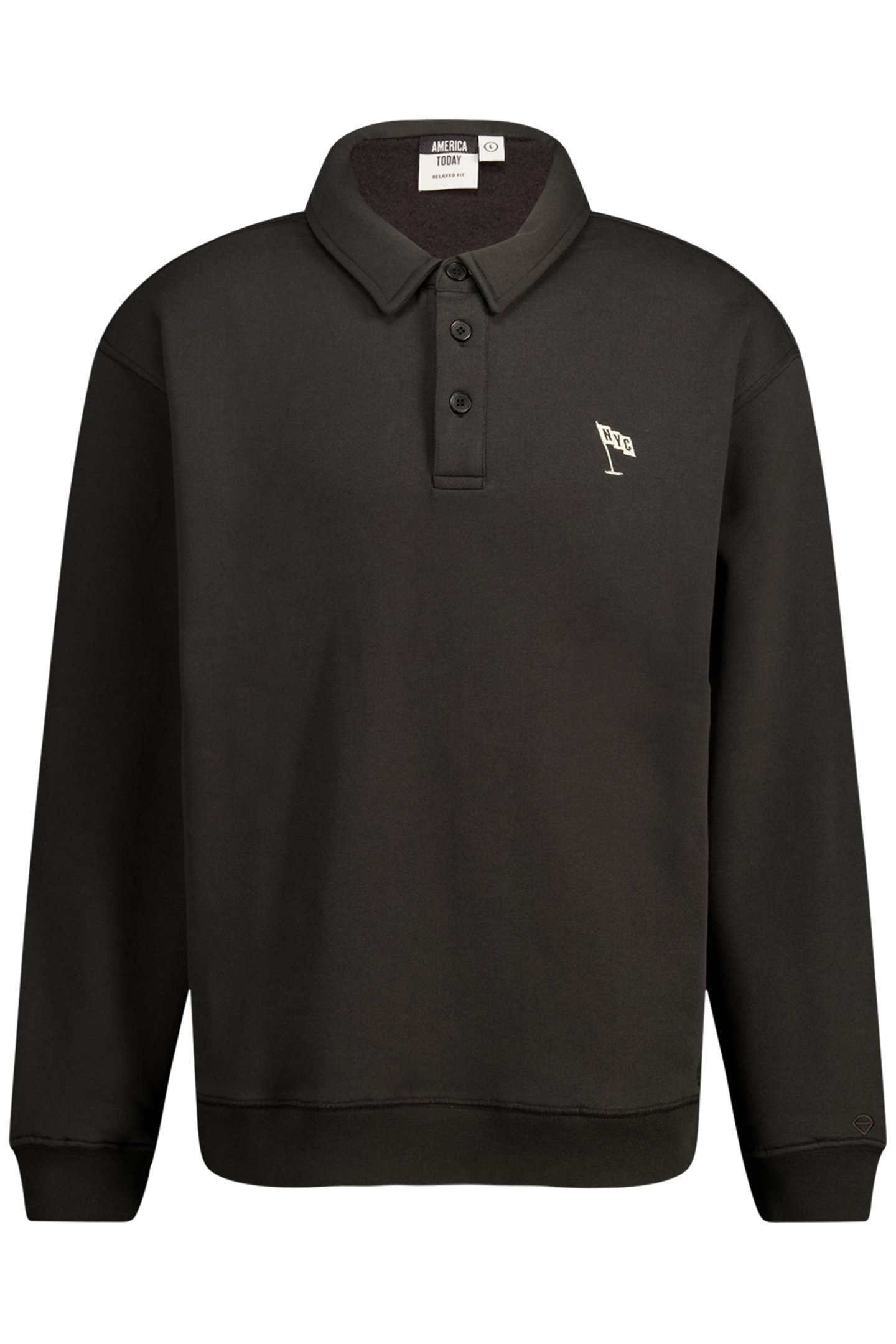 STASH POLO WASHED BLACK by America Today
