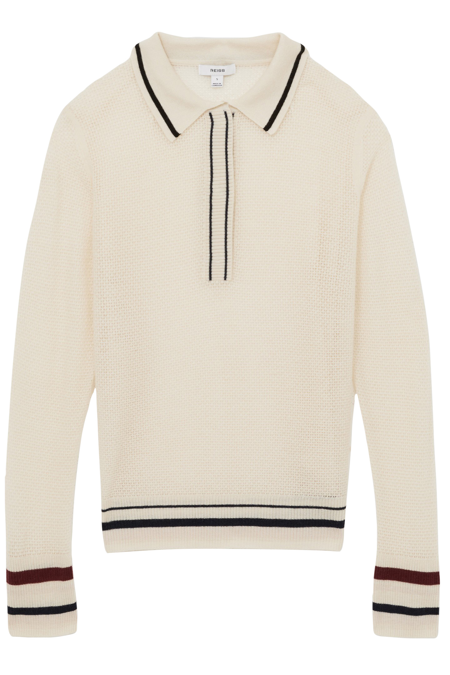 CECE TIPPED POLO NEUTRAL 3