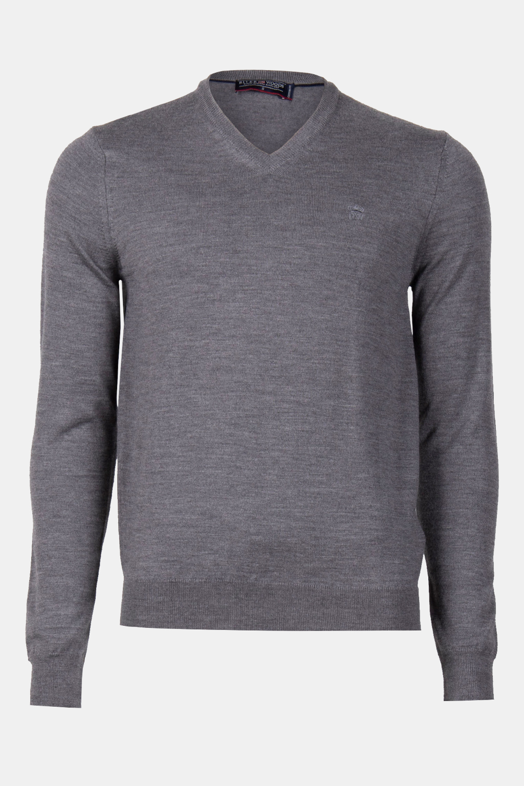 BASIC CUSTOM FIT V-NECK PULLOVER IN GREY 3